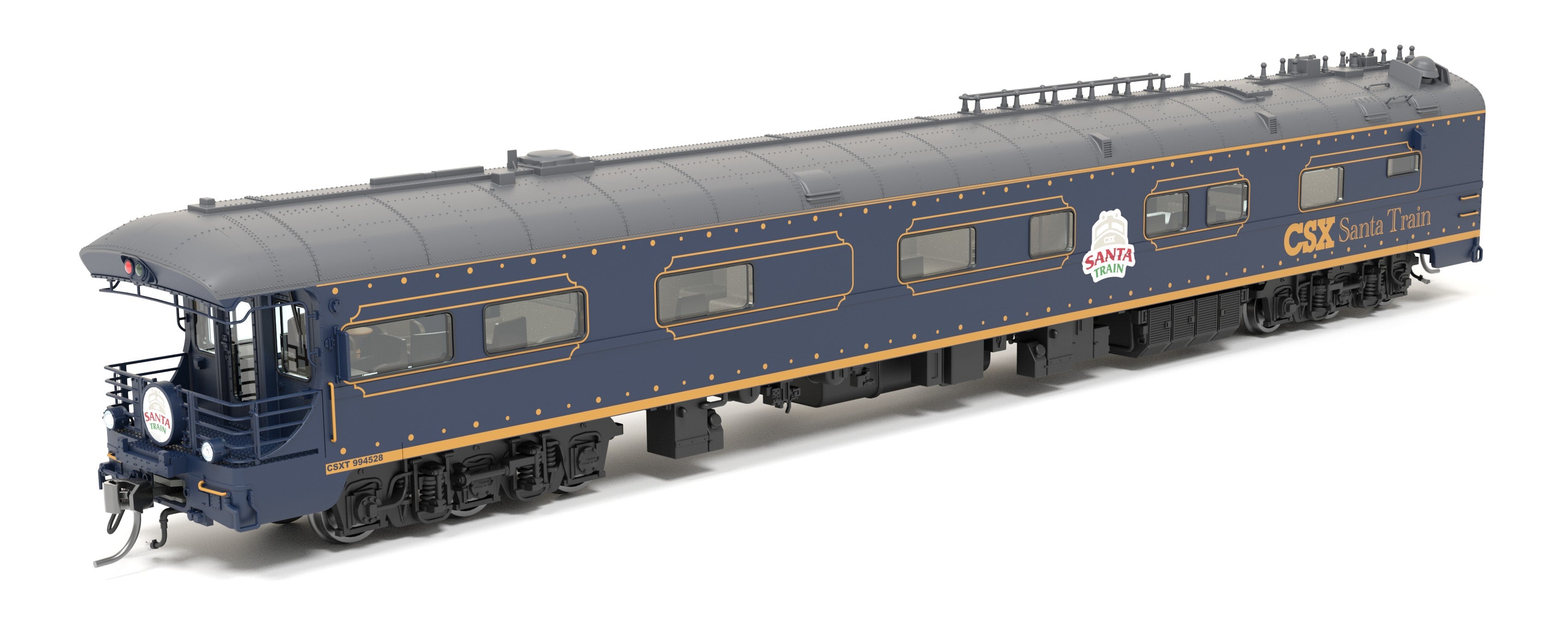 REFURBISHED R9018 CSX Business Car, #994528, CSX Santa Train, HO