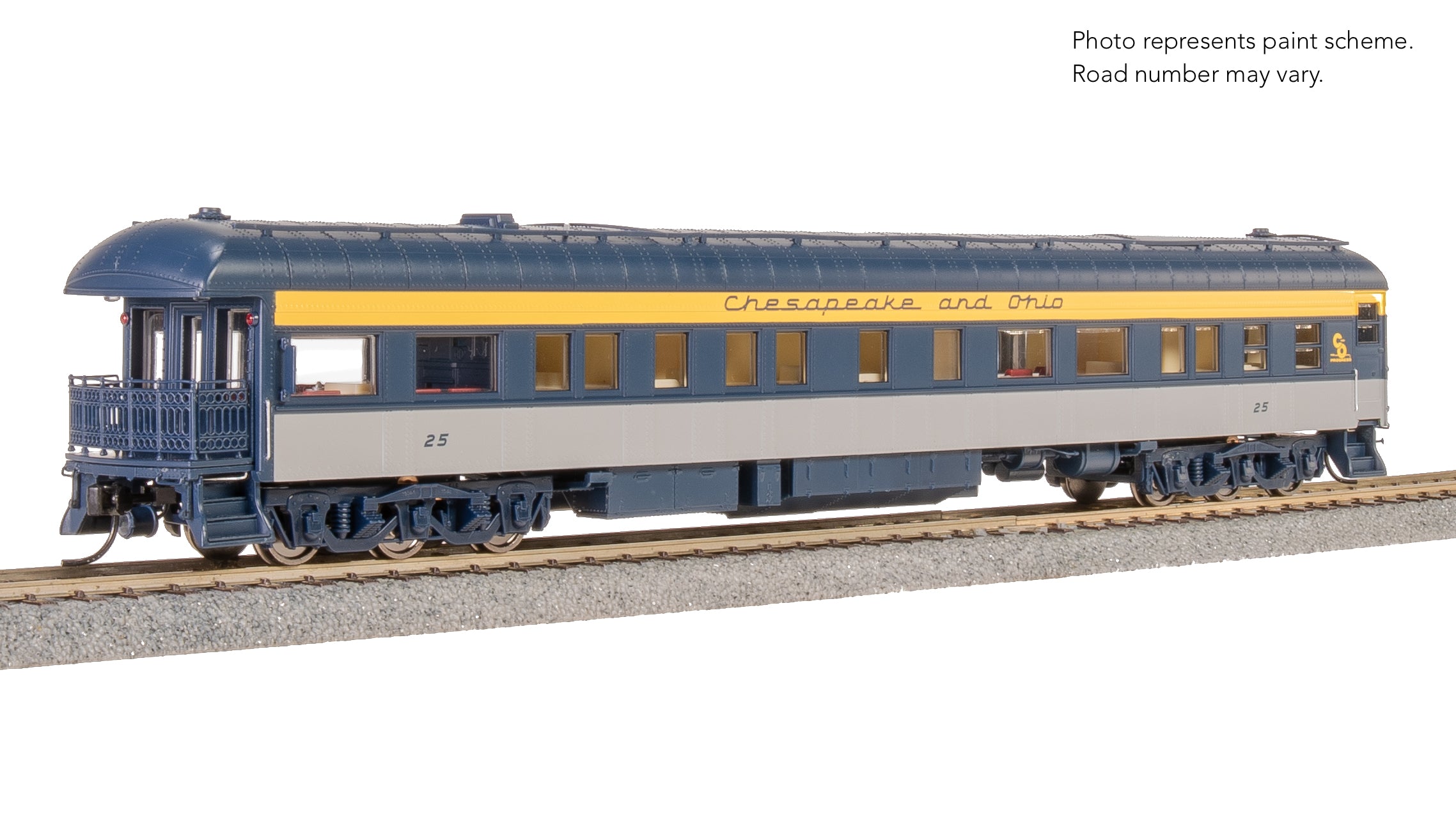 9100 C&O Heavyweight 5-Car Passenger Set, Tri-Color Scheme, (#439, #707, #710, #722, #25), HO Scale