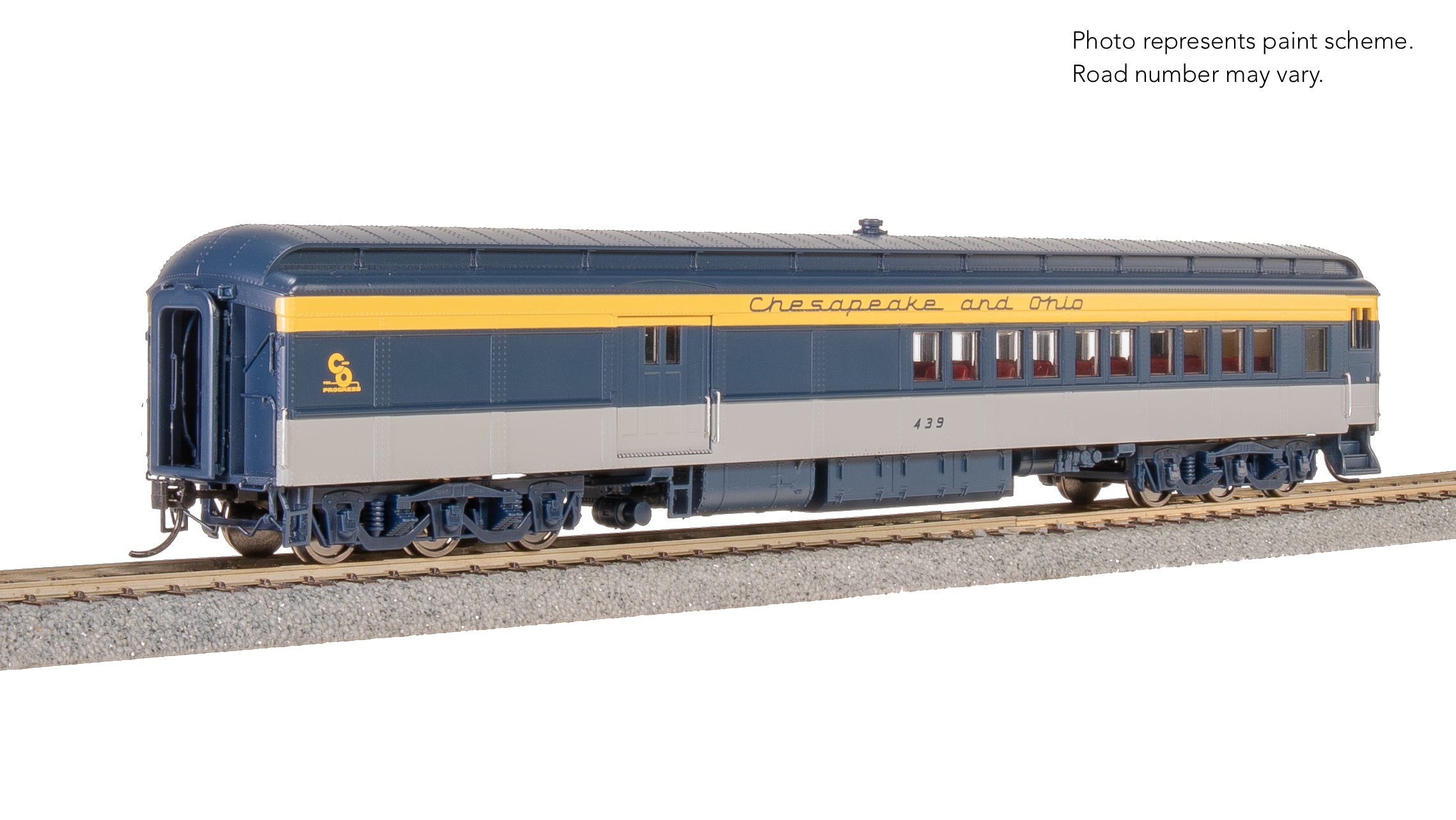 9100 C&O Heavyweight 5-Car Passenger Set, Tri-Color Scheme, (#439, #707, #710, #722, #25), HO Scale