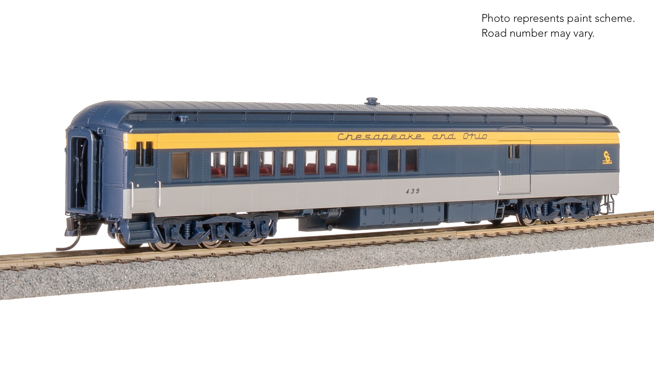 9100 C&O Heavyweight 5-Car Passenger Set, Tri-Color Scheme, (#439, #707, #710, #722, #25), HO Scale