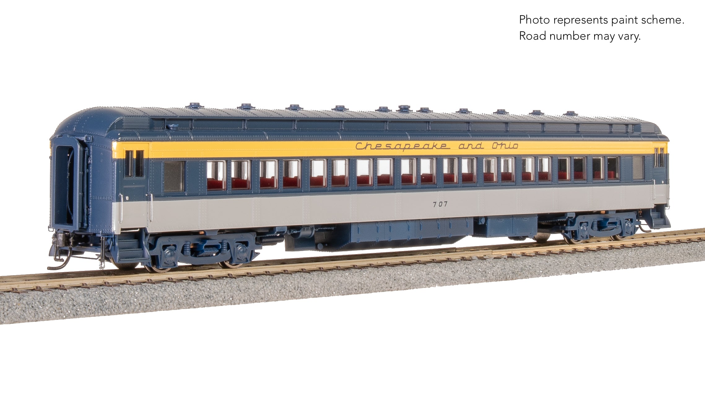 9100 C&O Heavyweight 5-Car Passenger Set, Tri-Color Scheme, (#439, #707, #710, #722, #25), HO Scale