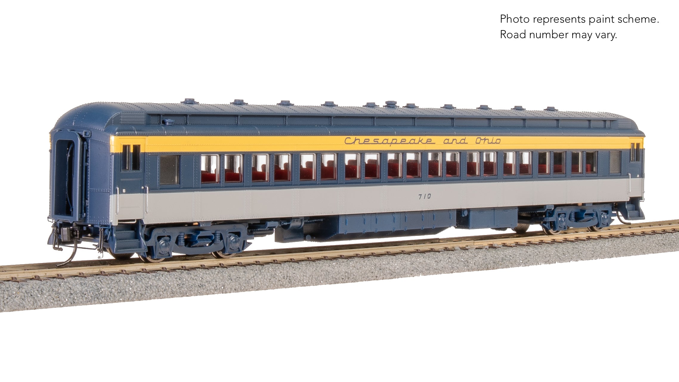 9100 C&O Heavyweight 5-Car Passenger Set, Tri-Color Scheme, (#439, #707, #710, #722, #25), HO Scale