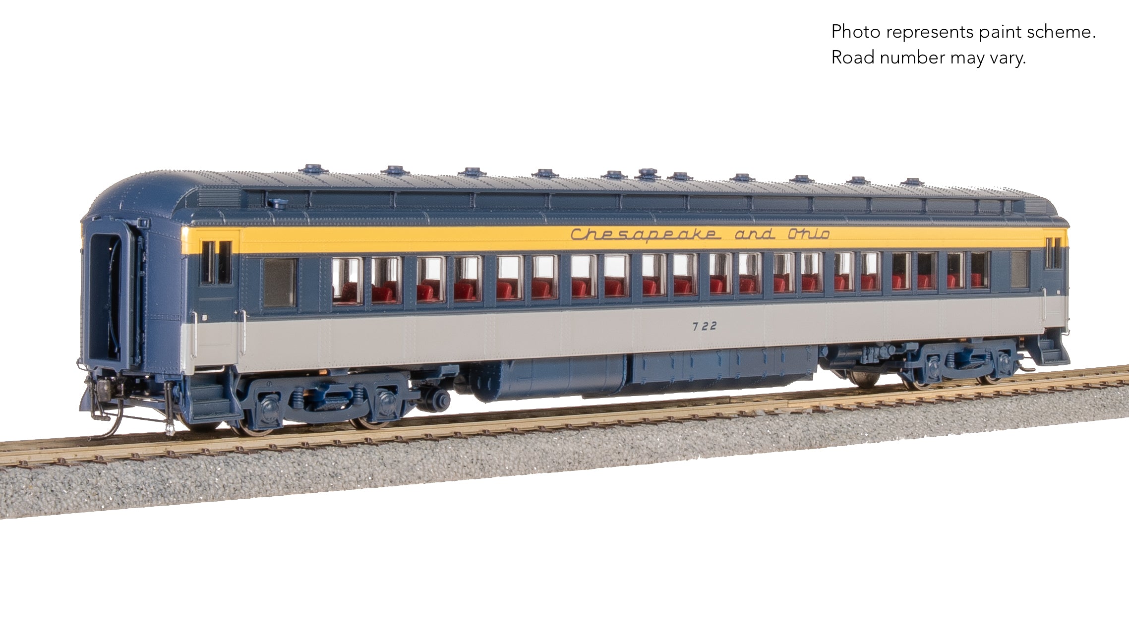 9100 C&O Heavyweight 5-Car Passenger Set, Tri-Color Scheme, (#439, #707, #710, #722, #25), HO Scale