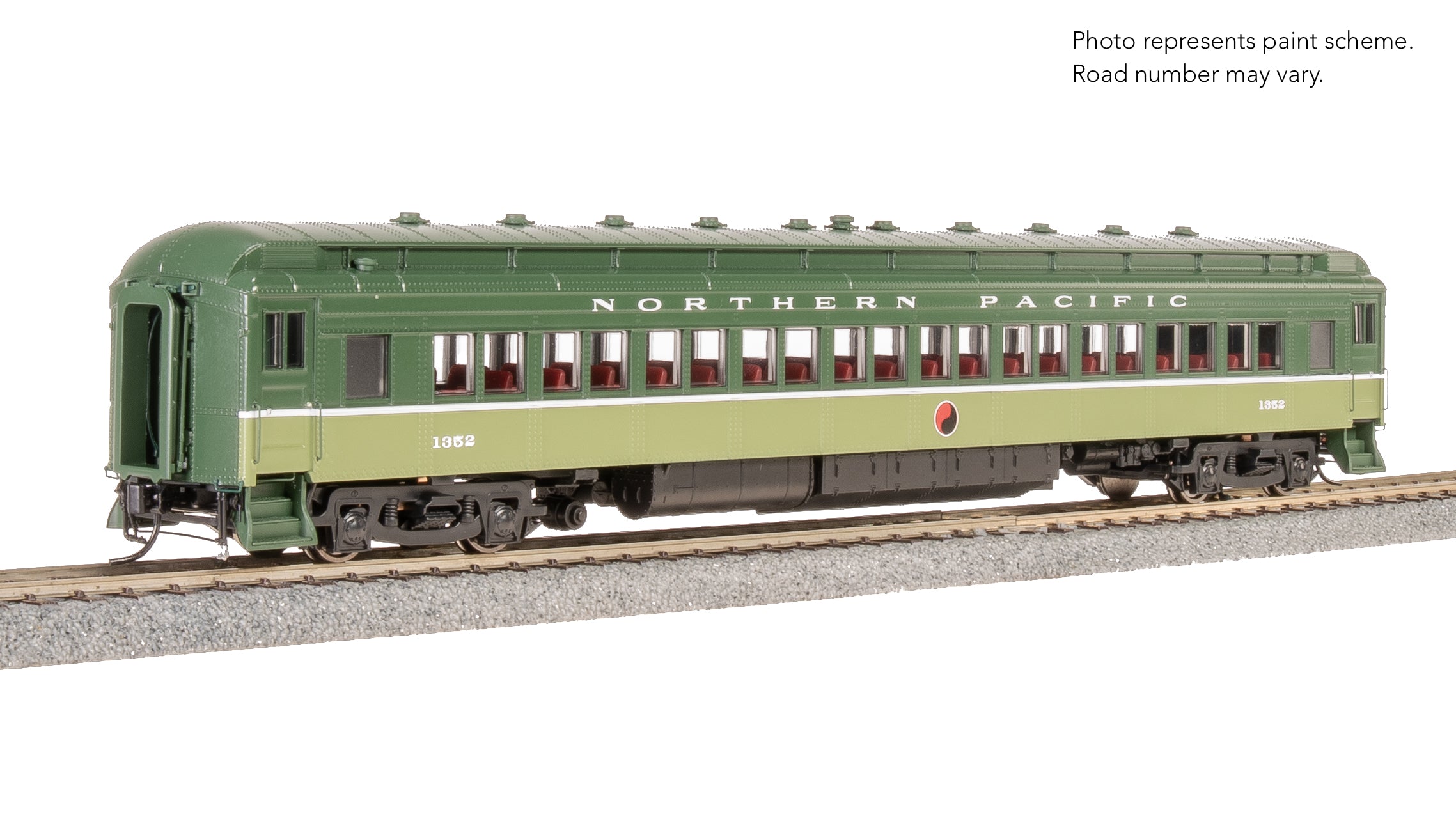 9102 NP Heavyweight 5-Car Passenger Set, Loewy Two-Tone Green, (#1195, #1352, #1357, #1364, "Green River"), HO Scale