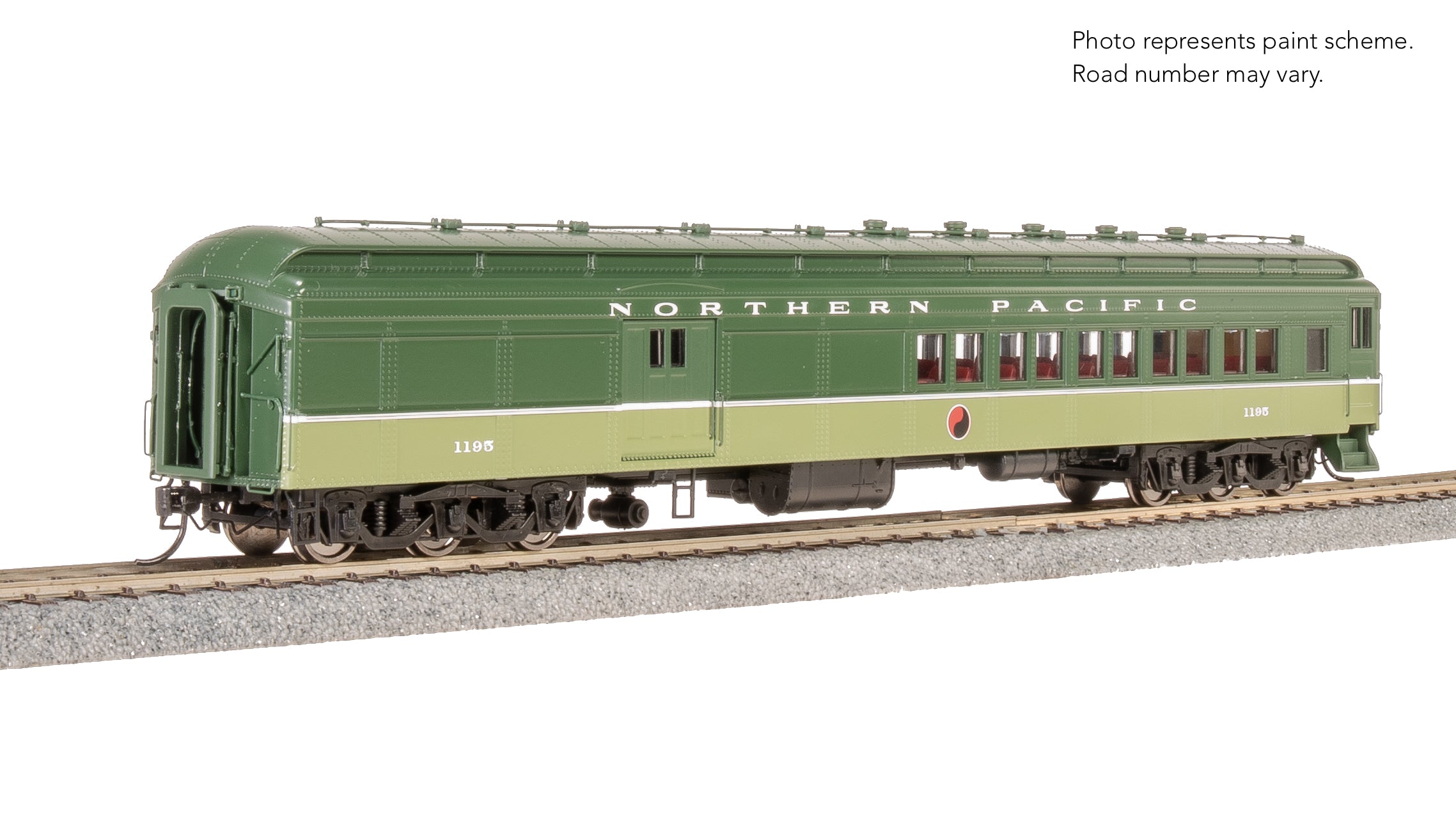 9102 NP Heavyweight 5-Car Passenger Set, Loewy Two-Tone Green, (#1195, #1352, #1357, #1364, "Green River"), HO Scale