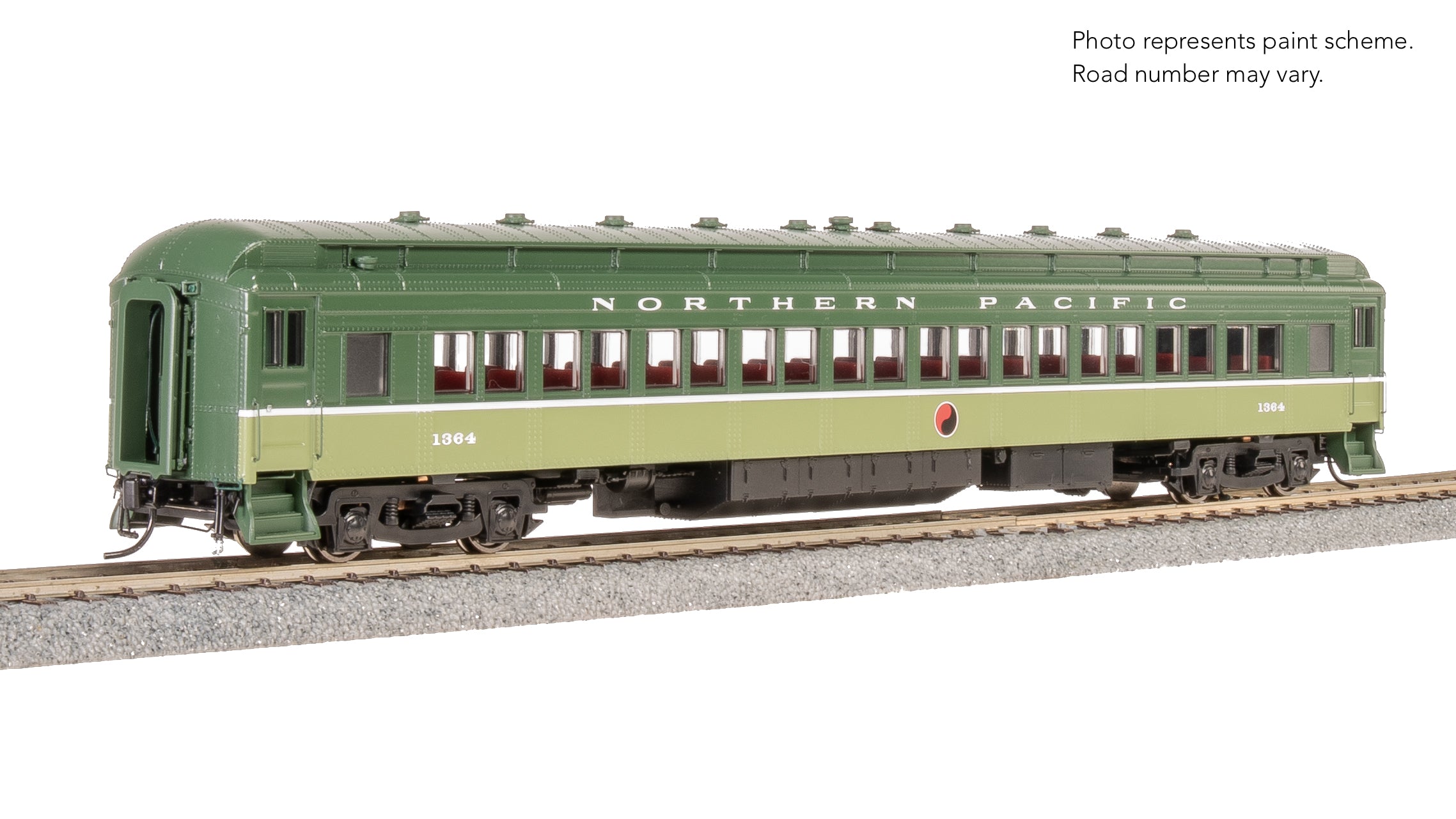 9102 NP Heavyweight 5-Car Passenger Set, Loewy Two-Tone Green, (#1195, #1352, #1357, #1364, "Green River"), HO Scale