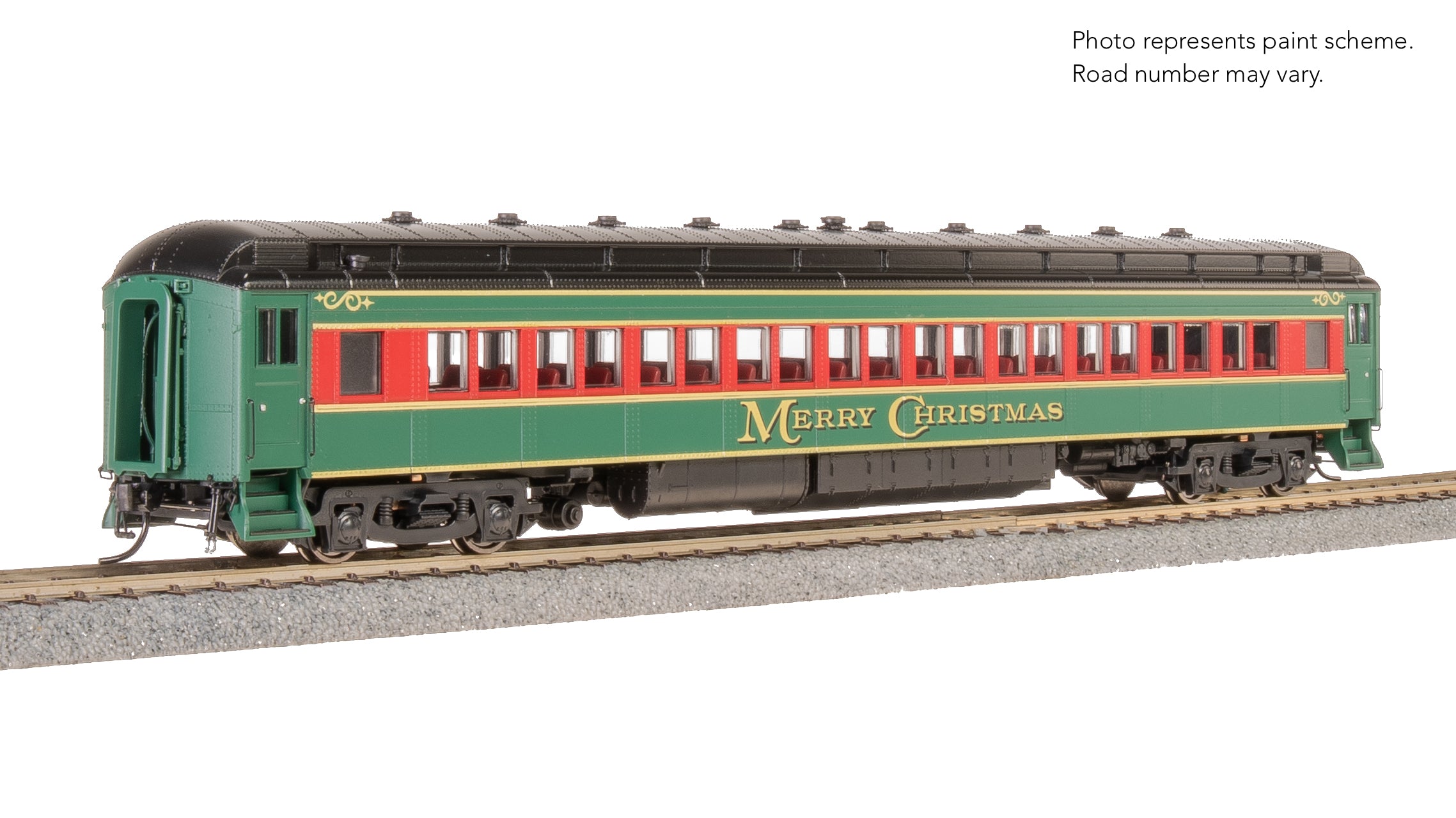 9103 Heavyweight 5-Car Passenger Set, Christmas Paint Scheme, HO Scale