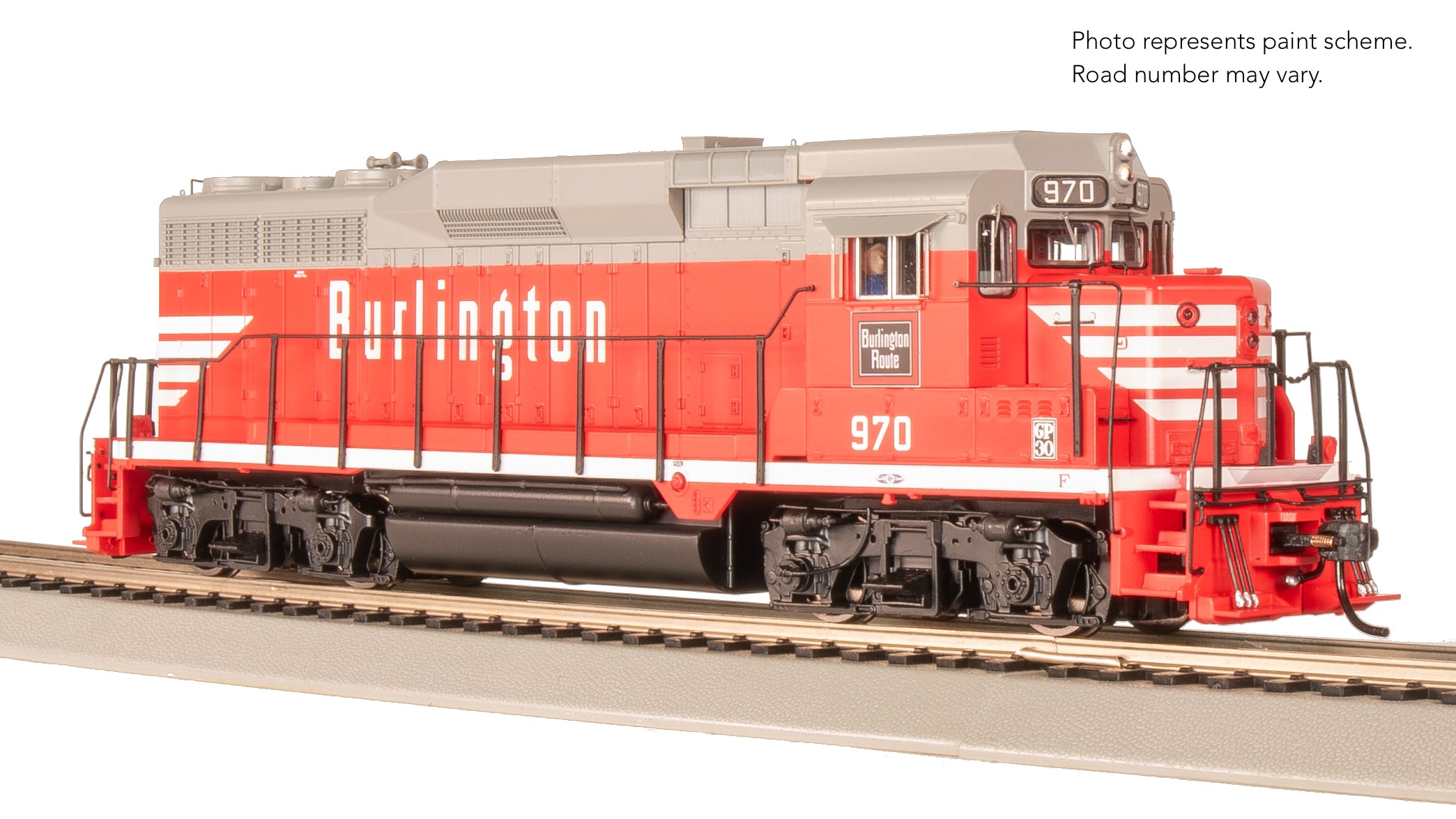 9151 EMD GP30, CBQ 974, Chinese Red, No-Sound/DCC-Ready, HO