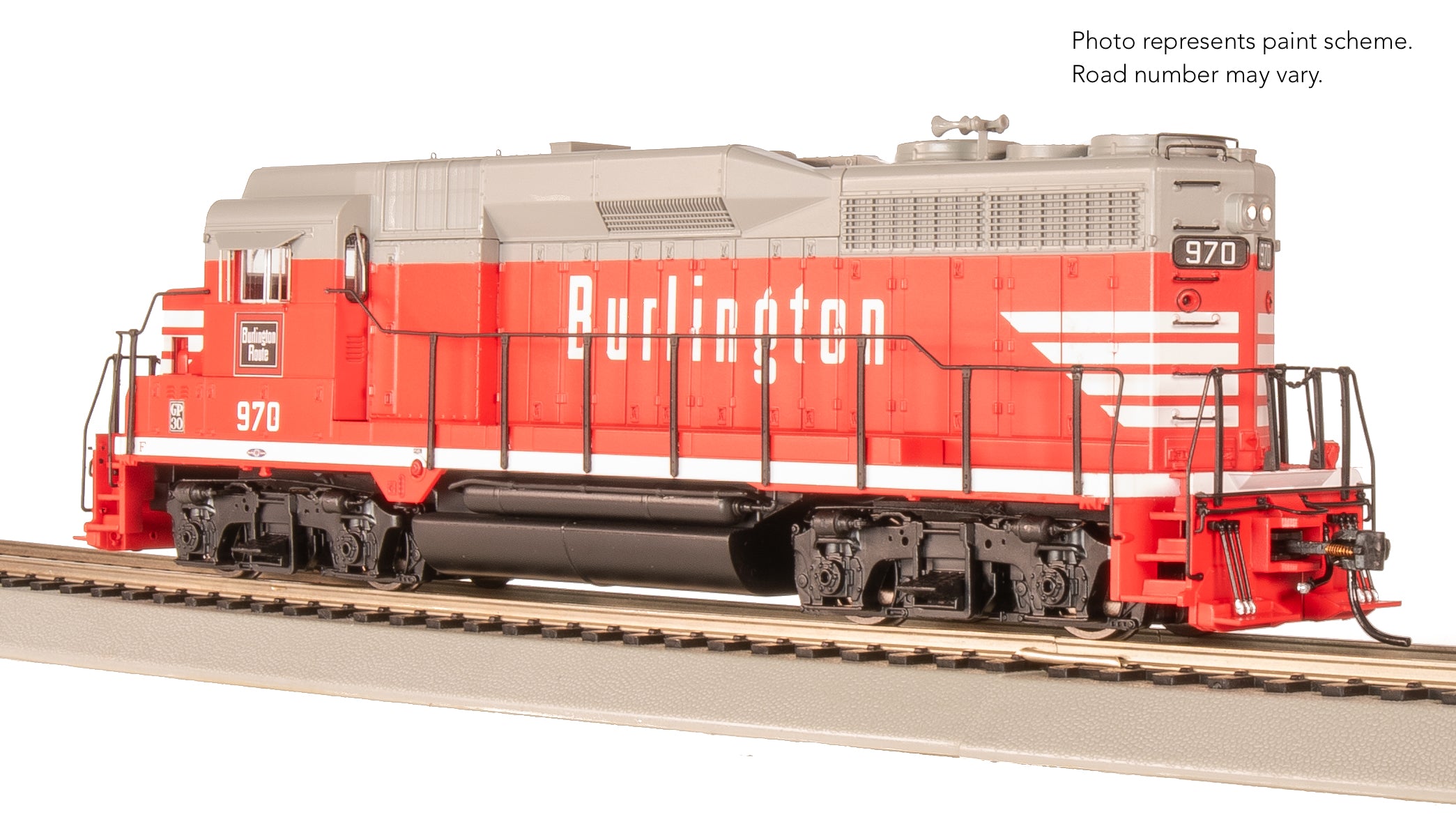 9151 EMD GP30, CBQ 974, Chinese Red, No-Sound/DCC-Ready, HO