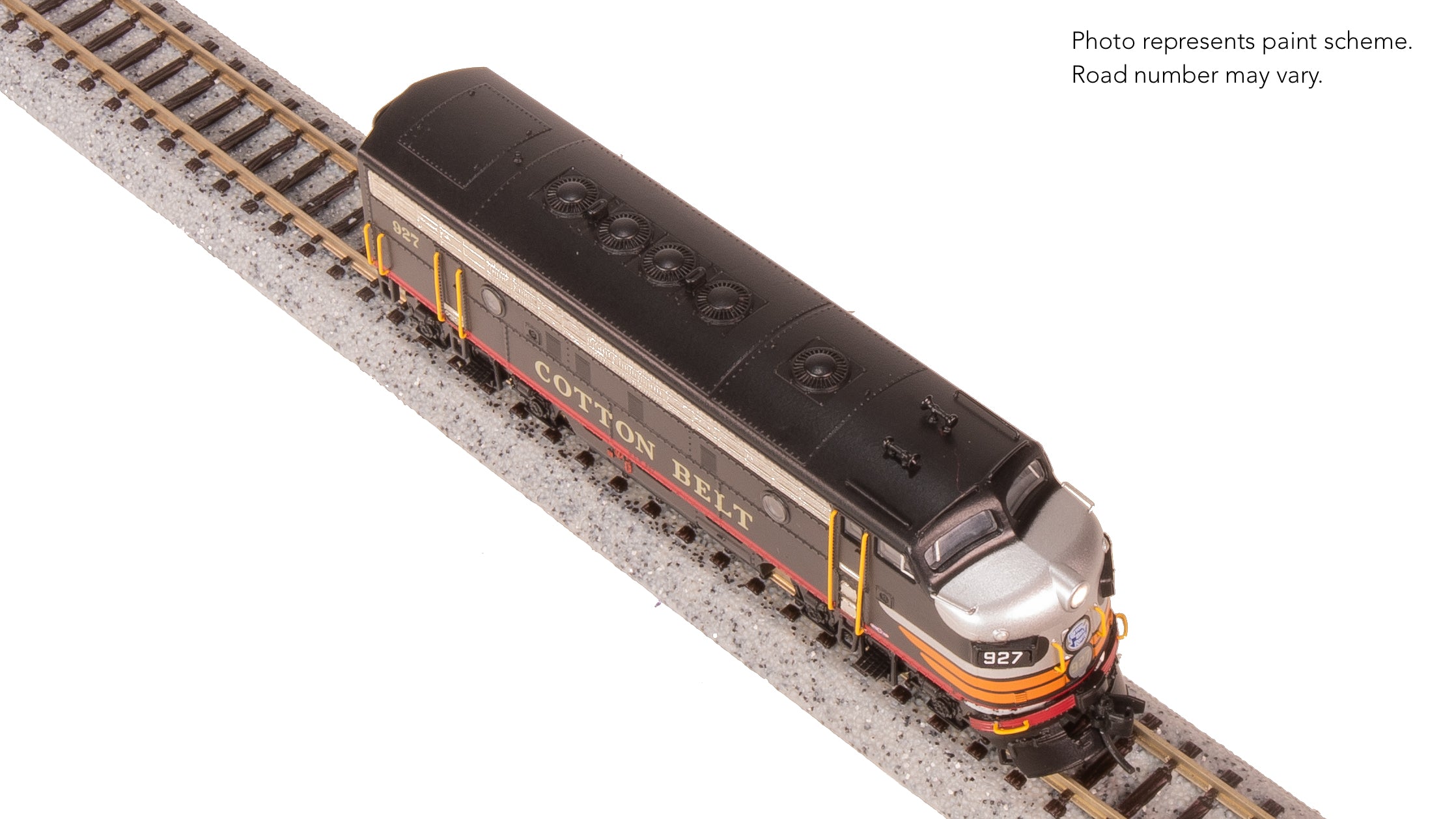 9250 EMD F7AB, Cotton Belt 927/928, Black Widow Scheme, A-unit Paragon4 Sound/DC/DCC, Unpowered B, N