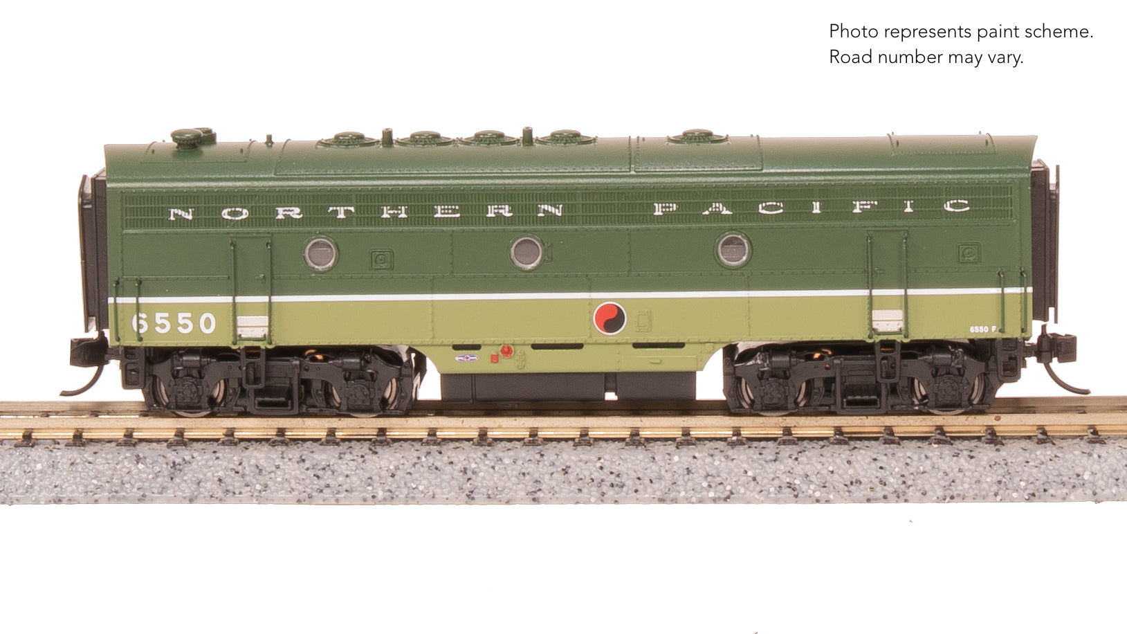 9288 EMD F7B, NP 6550, 1954 Two Tone Green, No-Sound / DCC-Ready, N (Lowell Smith Exclusive)
