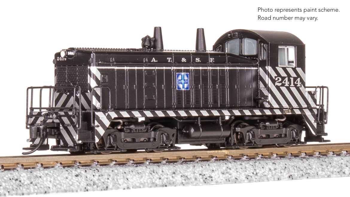 9301 EMD NW2 Switcher, ATSF 2416, Zebra Stripes, Paragon4 Sound/DC/DCC, N