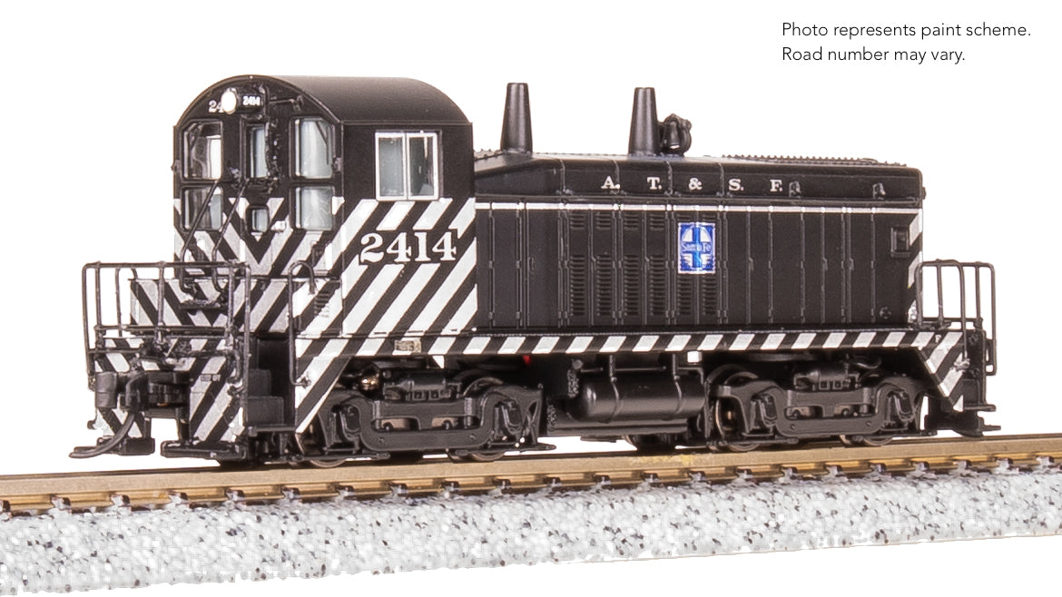 9301 EMD NW2 Switcher, ATSF 2416, Zebra Stripes, Paragon4 Sound/DC/DCC, N