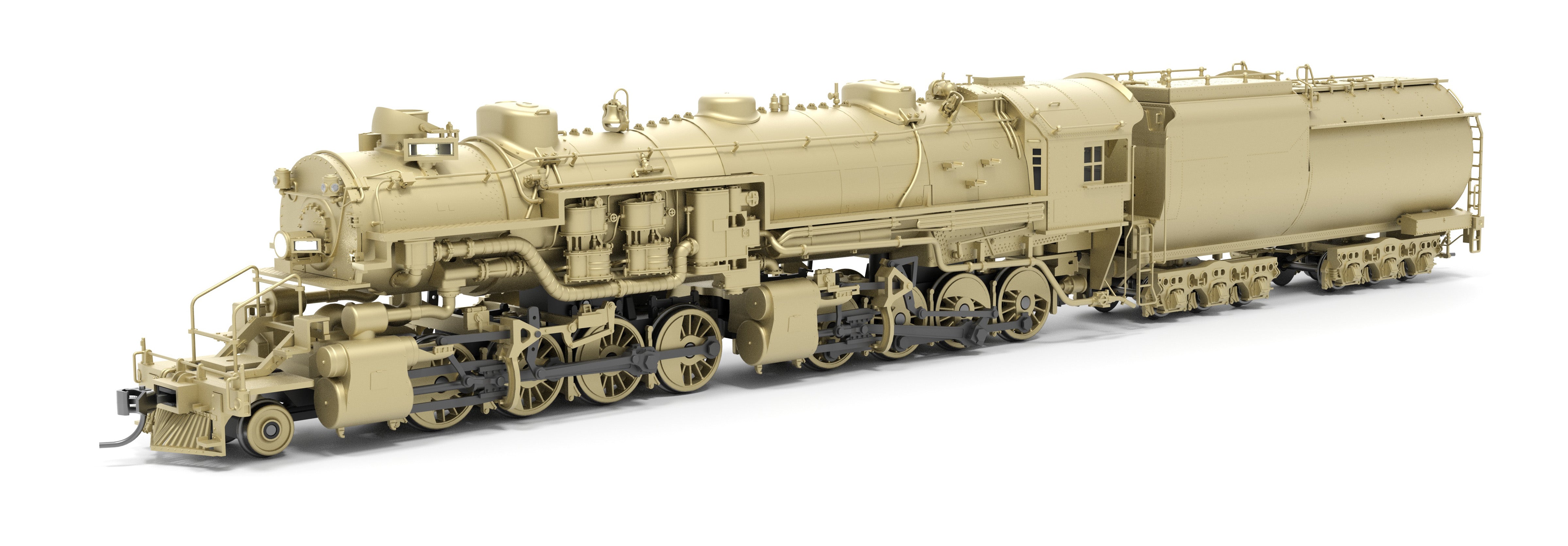 9437 Union Pacific 2-8-8-0 "Bullmoose", Painted Brass, SA-C-6, Pre-1944 Appearance w/ 4-BL FWH, No-Sound / DCC-Ready, HO