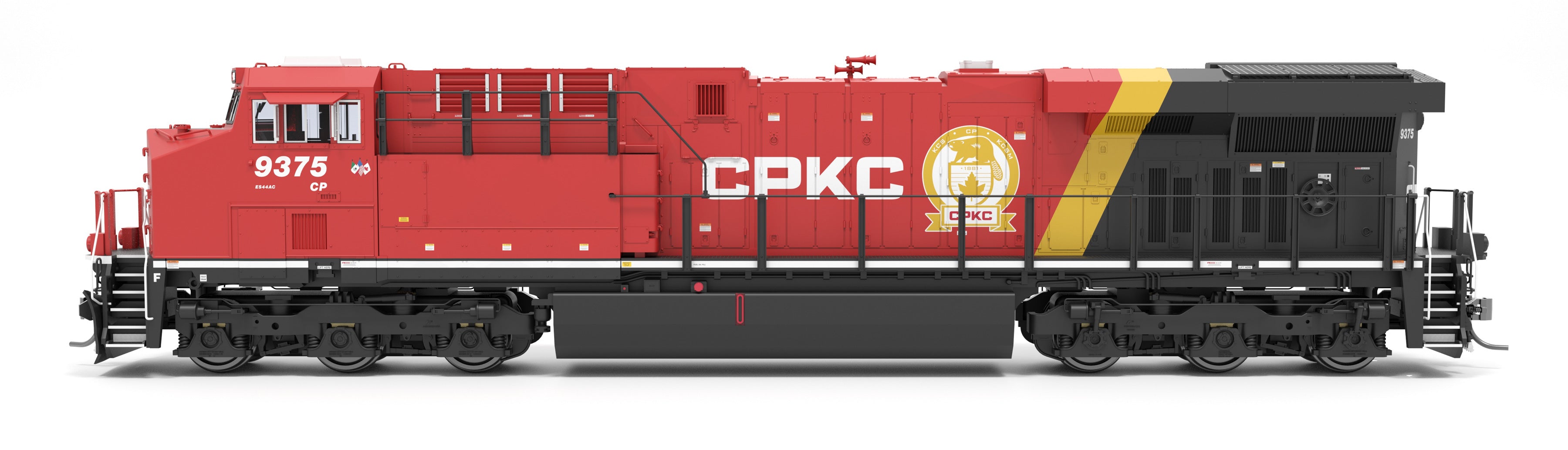 9441 GE ES44AC, CPKC 9375, Golden Beaver Scheme, Paragon4 Sound/DC/DCC, Smoke, HO CLUB PRICE $199.99