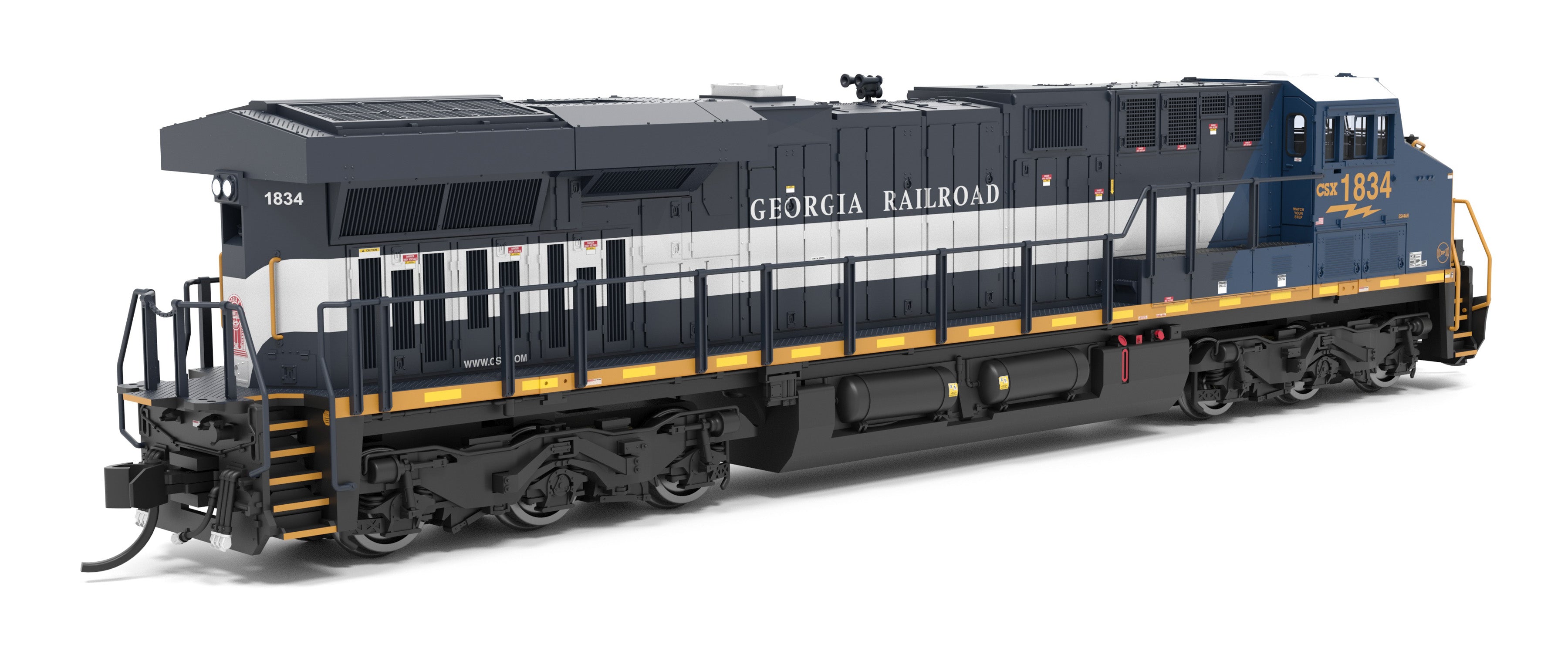 9457 GE ES44AC, CSX 1834, Georgia Railroad Heritage Locomotive, No-Sound / DCC-Ready, N CLUB PRICE $99.99
