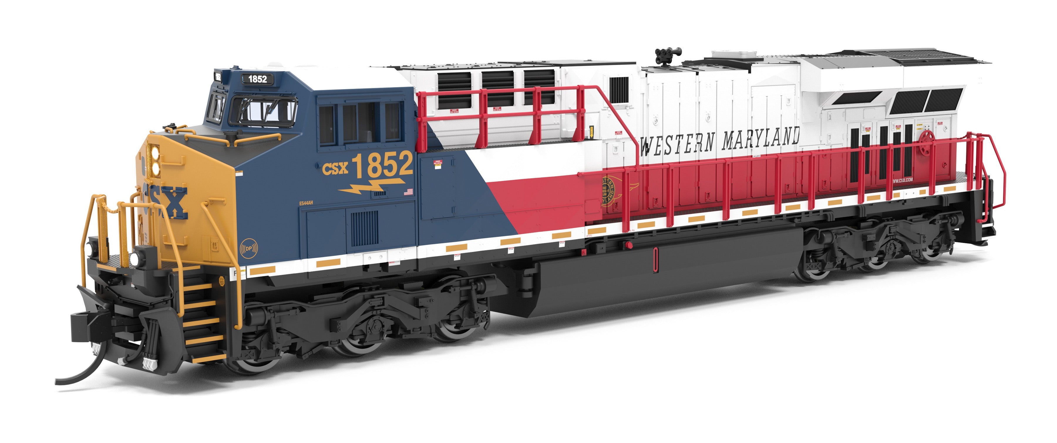9458 GE ES44AC, CSX 1852, Western Maryland Heritage Locomotive, No-Sound / DCC-Ready, N CLUB PRICE $99.99