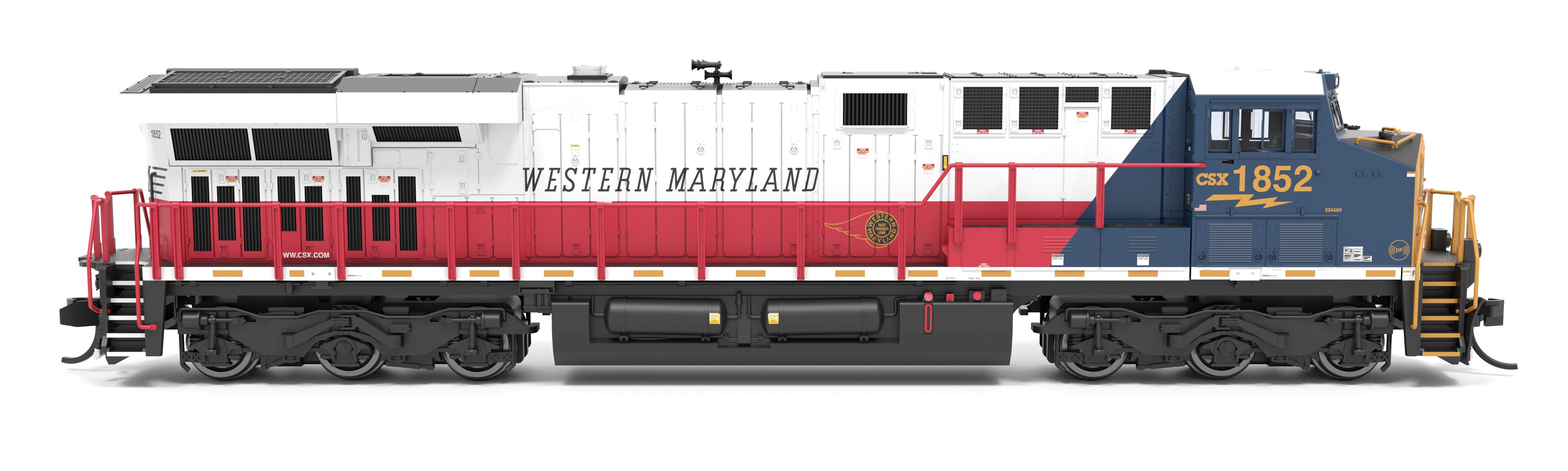9453 GE ES44AC, CSX 1852, Western Maryland Heritage Locomotive, Paragon4 Sound/DC/DCC, N CLUB PRICE $149.99