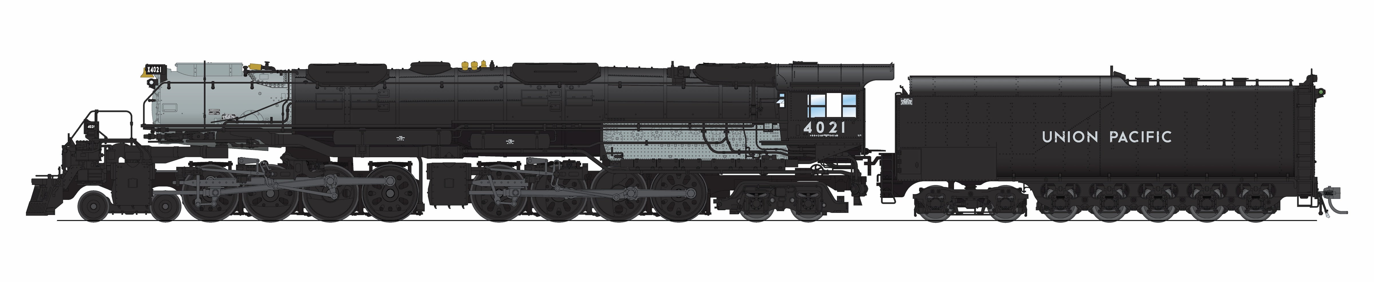 9526 UP Big Boy 4-8-8-4, #4021, 1944 Appearance w/ Wilson Aftercooler, 25-C-400 Coal Tender, No-Sound / DCC-Ready, HO