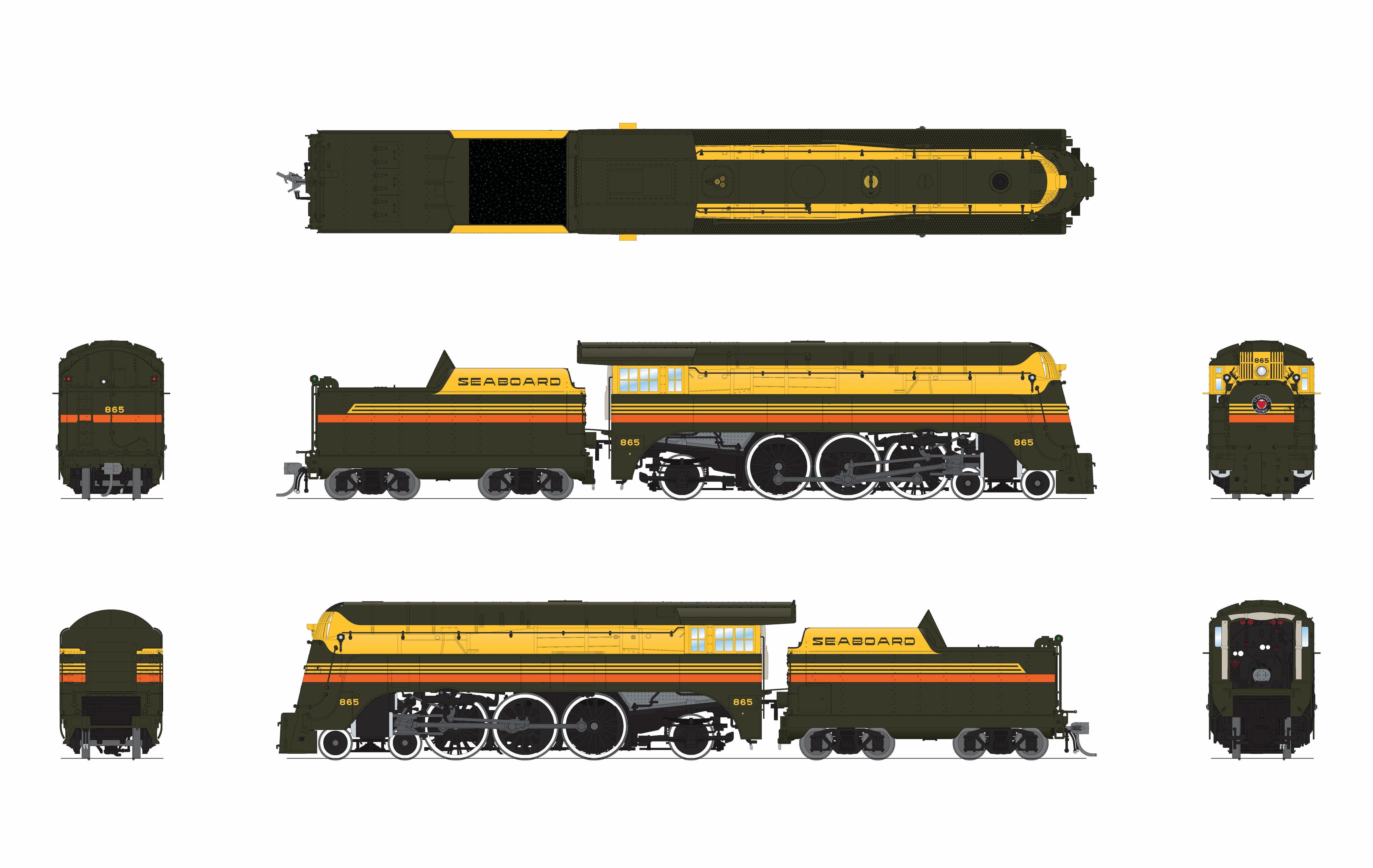 9553 C&NW 4-6-2, SAL #865, "Silver Meteor" Passenger Scheme, No-Sound / DCC-Ready, HO (Fantasy Paint Scheme)