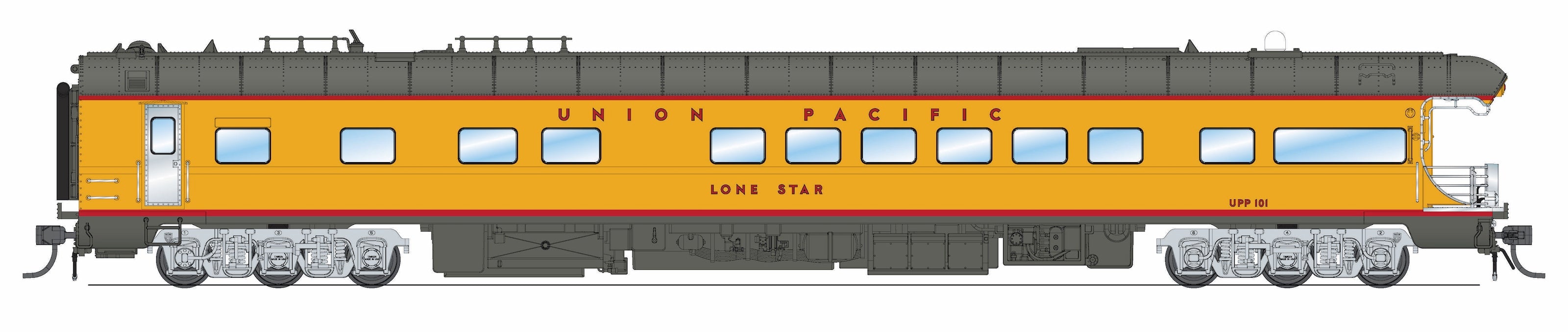 9597 Union Pacific Business Car, UP #101 "Lone Star", "Nebraska 150 Express" Drumhead, HO (Spring Creek Exclusive)