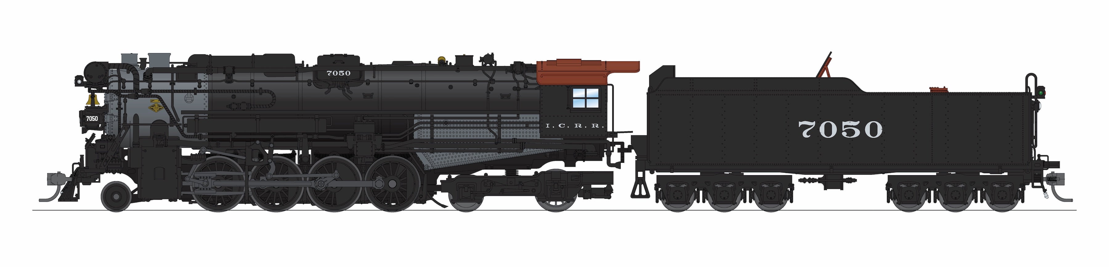 9615 Illinois Central #7050, 1930's Appearance, No-Sound / DCC-Ready, HO