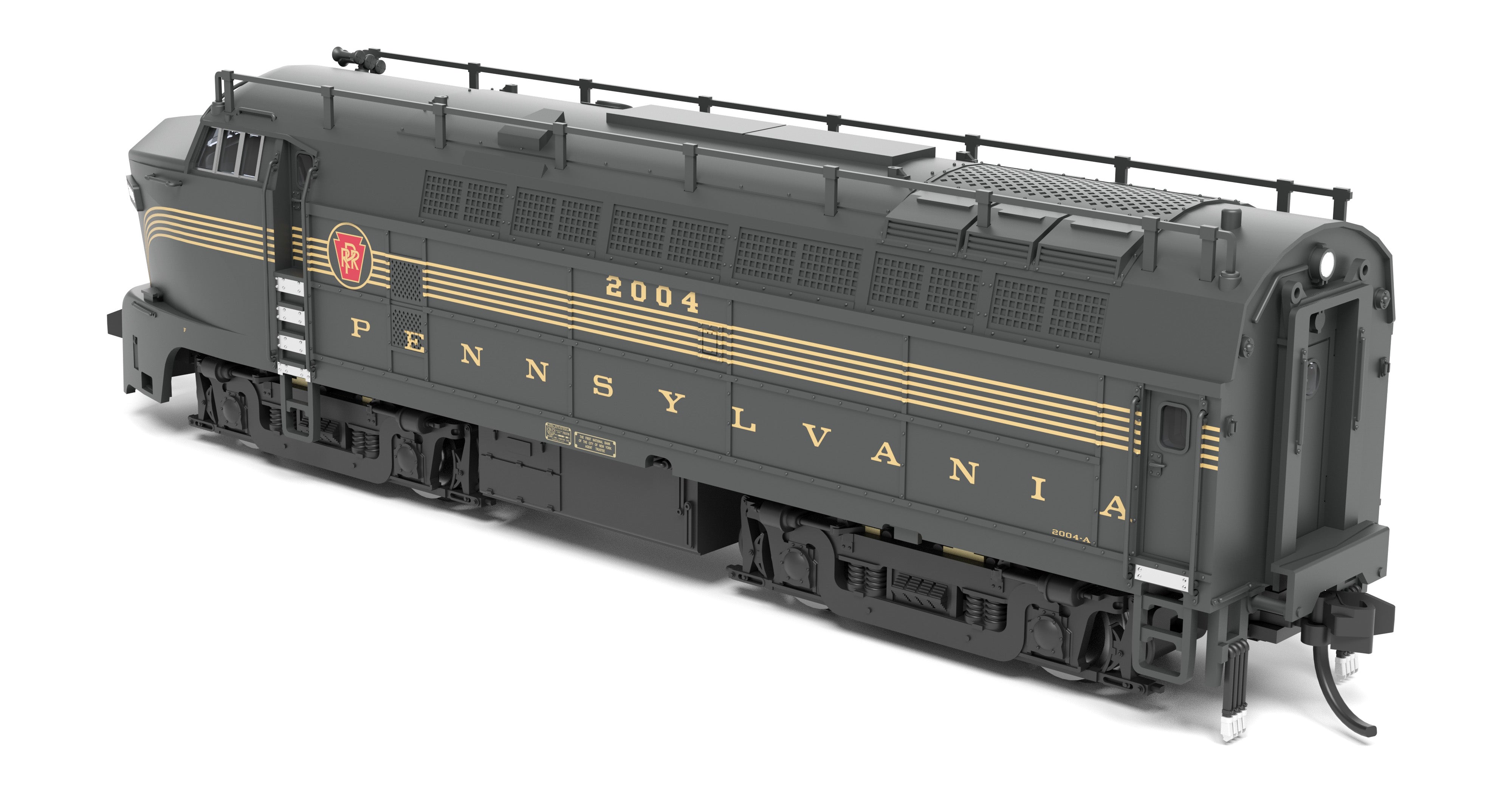 9624 PRR Sharknose, BF-16 A/B set, 2004-A/2004-B, DGLE 5-Stripe, A-unit DCC-Ready, Unpowered B, N