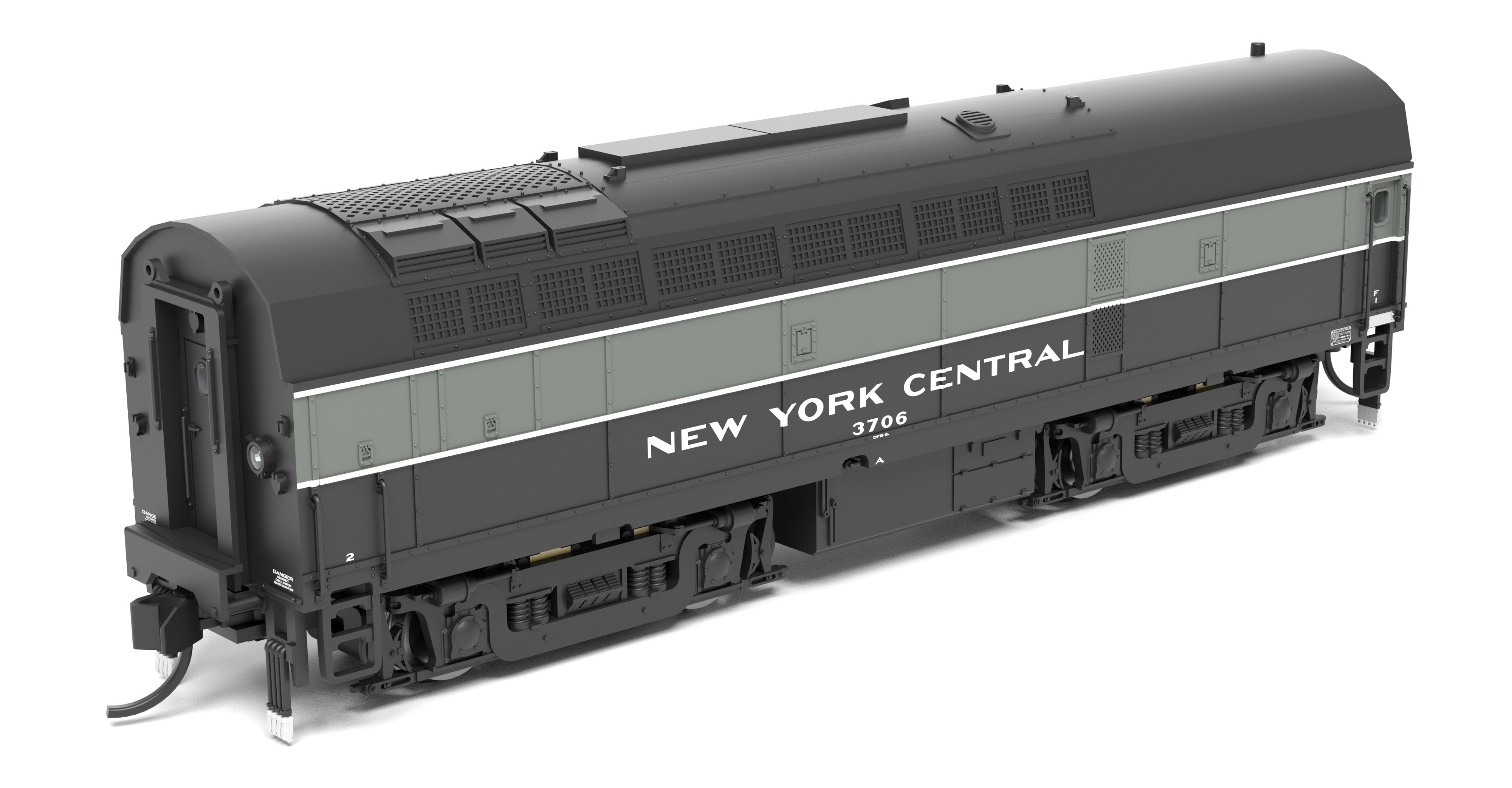 9633 NYC Sharknose, RF-16 A/B set, 3804/3706, Lightning Stripe, A-unit Paragon4 Sound/DC/DCC, Unpowered B-unit, N