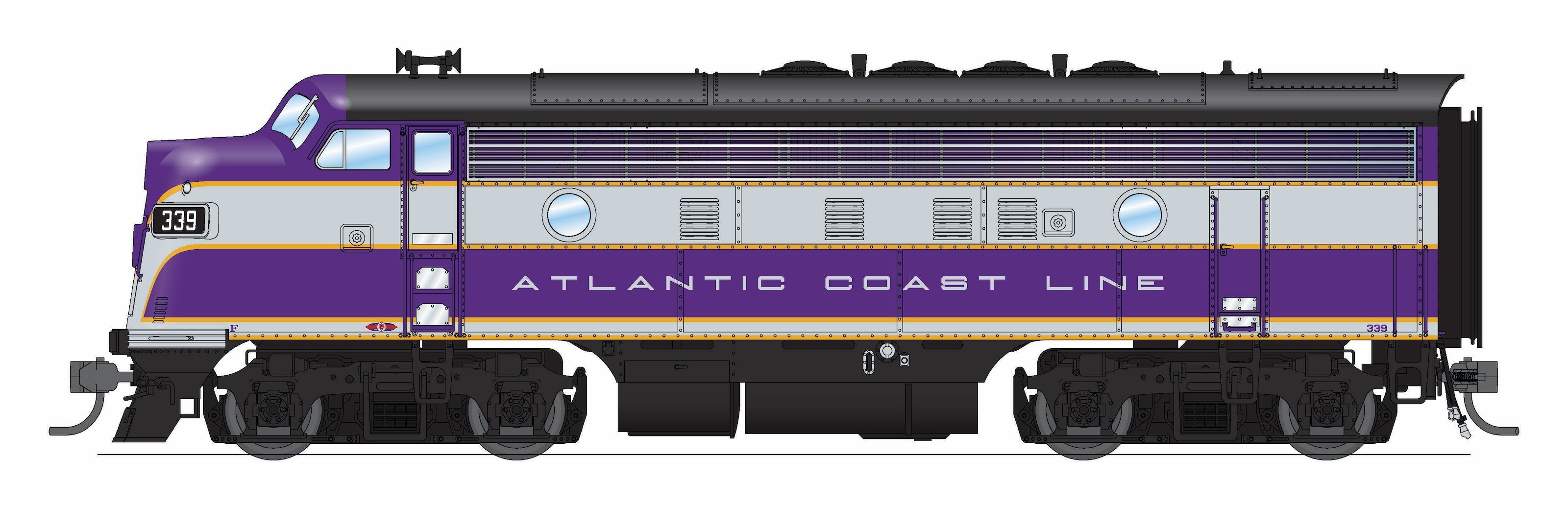 REFURBISHED R9652 EMD F3A, ACL 344, Purple & Silver, Paragon4 Sound/DC/DCC, HO