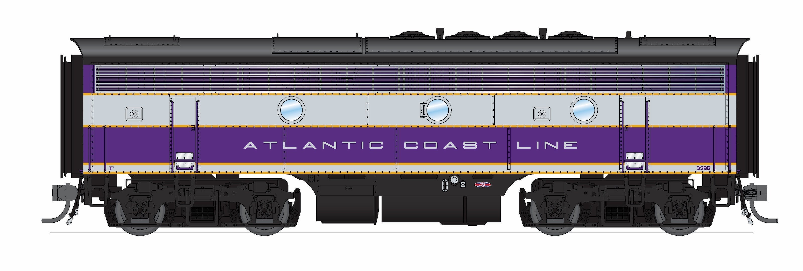 REFURBISHED R9653 EMD F3B, ACL 343B, Purple & Silver, Paragon4 Sound/DC/DCC, HO
