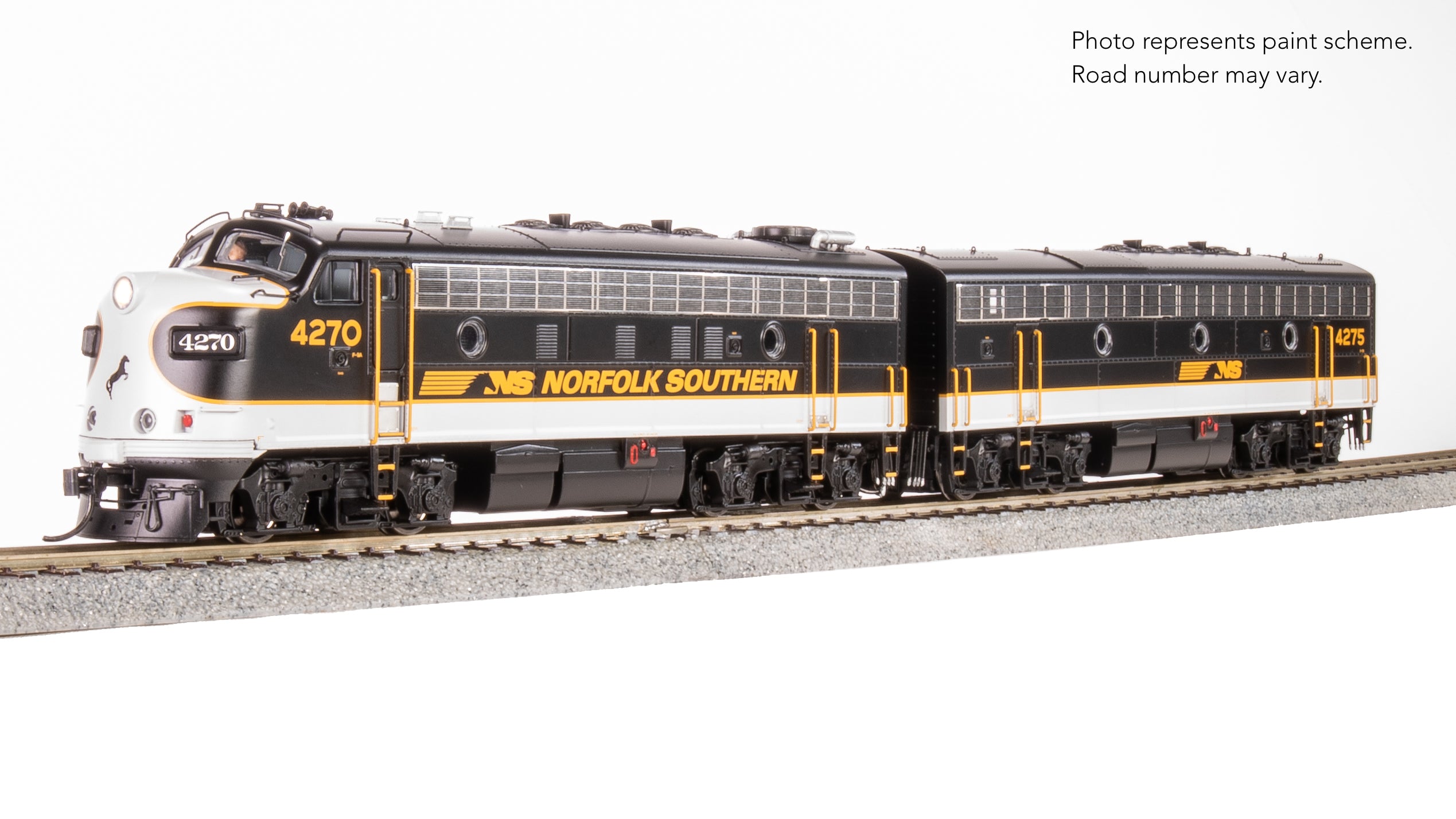 9701 EMD F9/F7 A/B, NS 4270/4275, Tuxedo Scheme, A-unit No-Sound / DCC-Ready, Unpowered B, HO