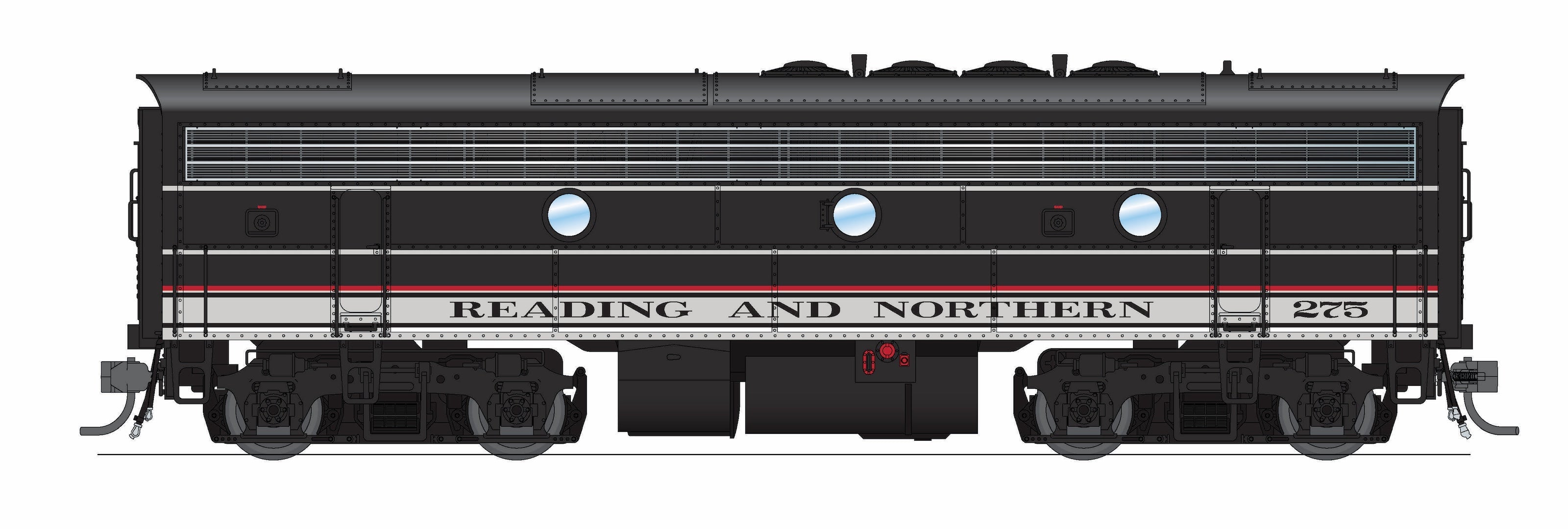 REFURBISHED R9707 EMD F7B, RBMN 275, Modern Excursion Appearance, Paragon4 Sound/DC/DCC, HO