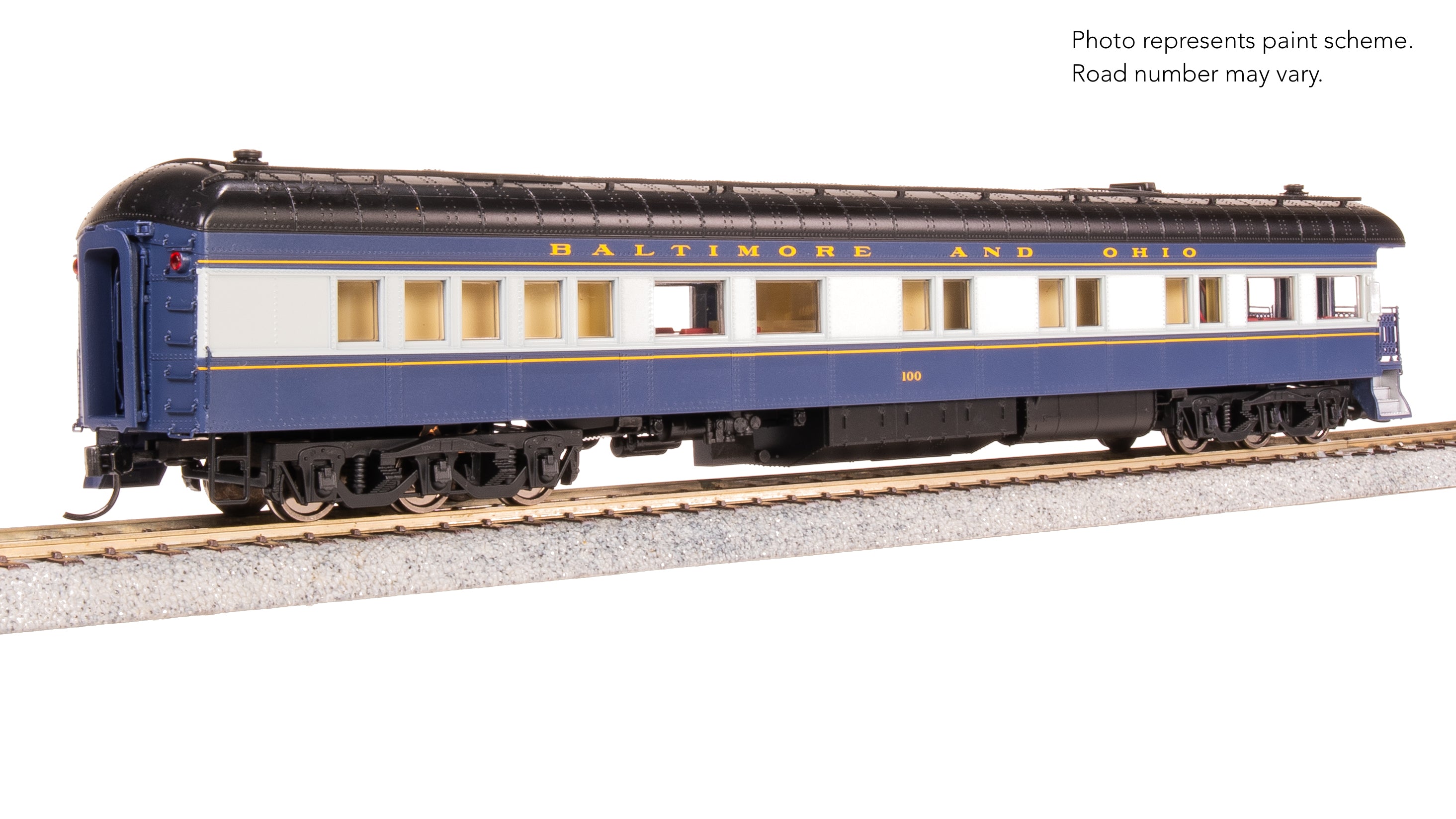 9721 Baltimore & Ohio Business Car #100, Blue & Gray, HO Scale