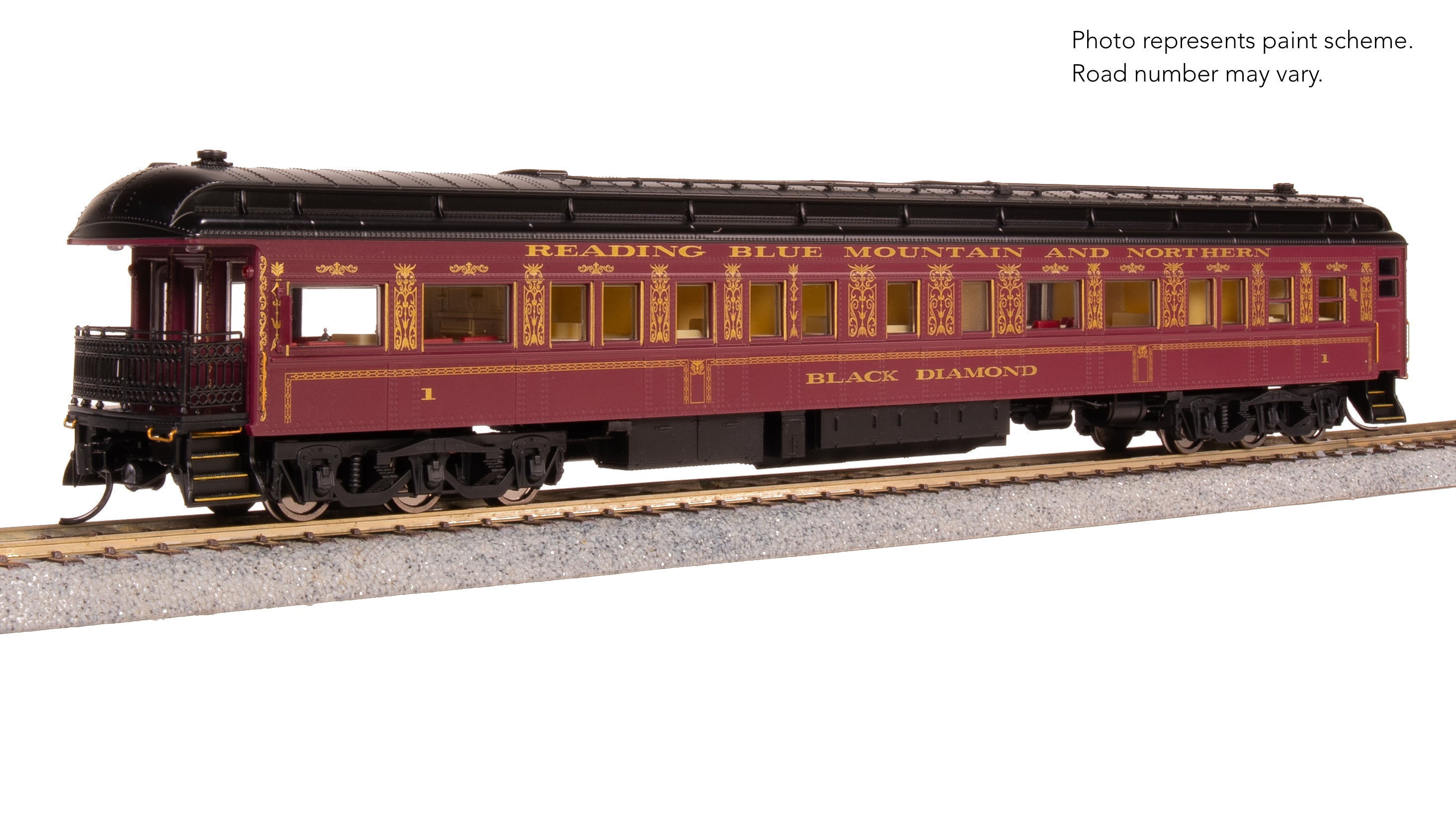 9724 RBMN Business Car #1, Maroon Scheme, HO Scale