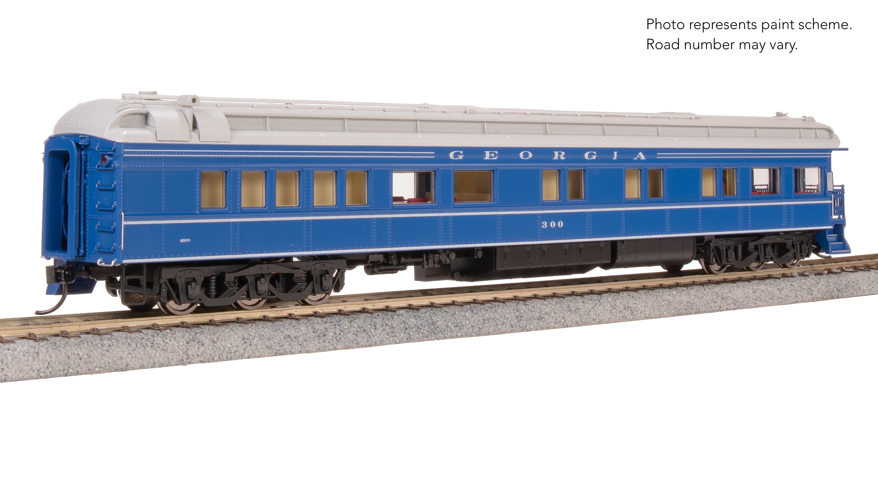 9730 Georgia #300 Business Car, Blue & Gray, Modern Appearance, HO Scale