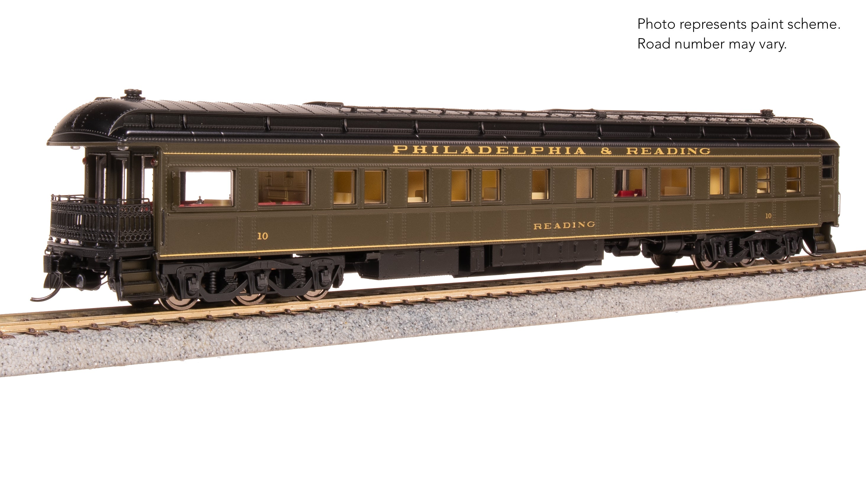 9731 Philadelphia & Reading #10, Pullman Green (Strasburg Appearance), HO Scale