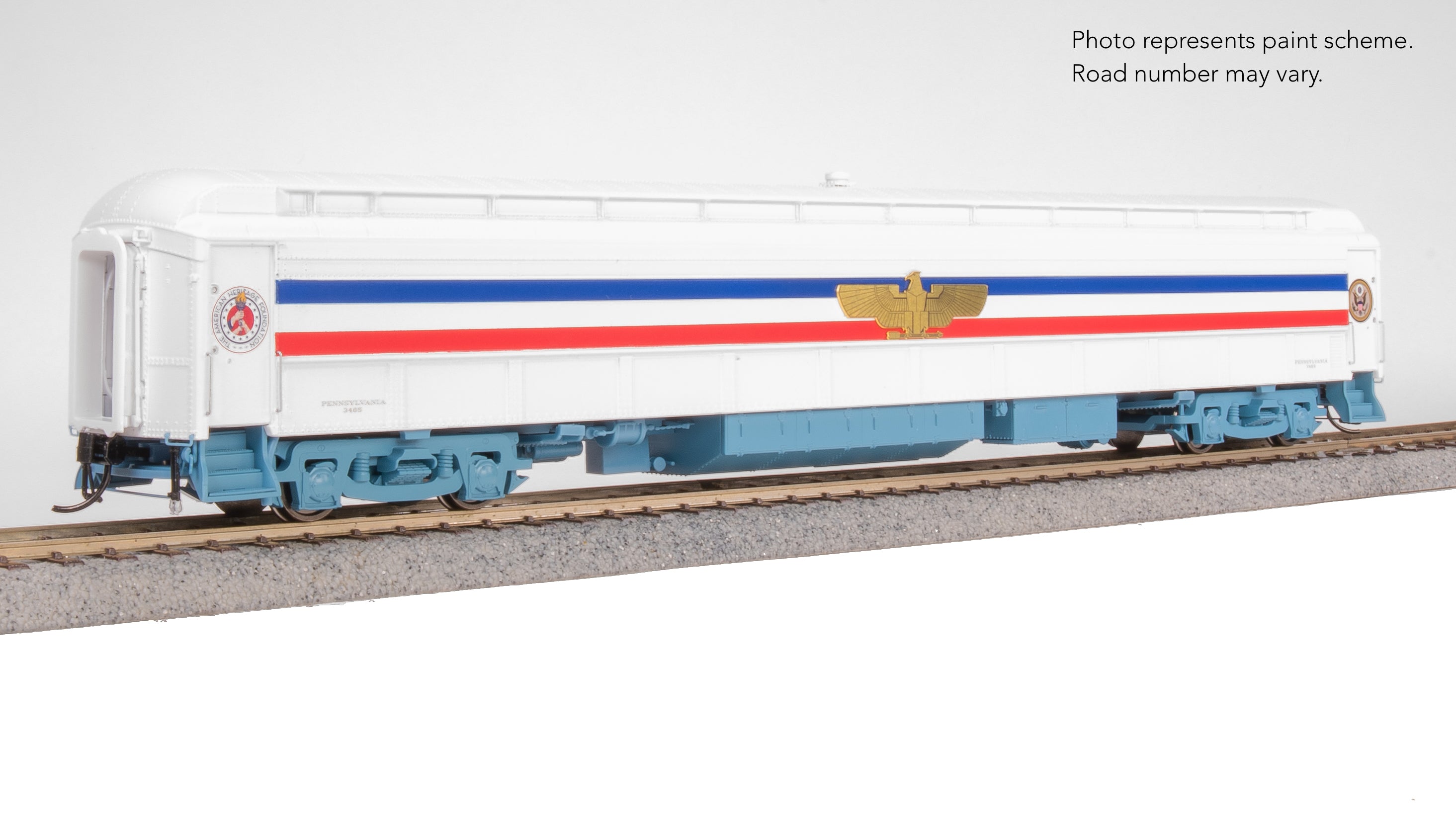 9733 1947 Freedom Train 80' Passenger Coach, 1947-1949, w/ Eagle, HO Scale