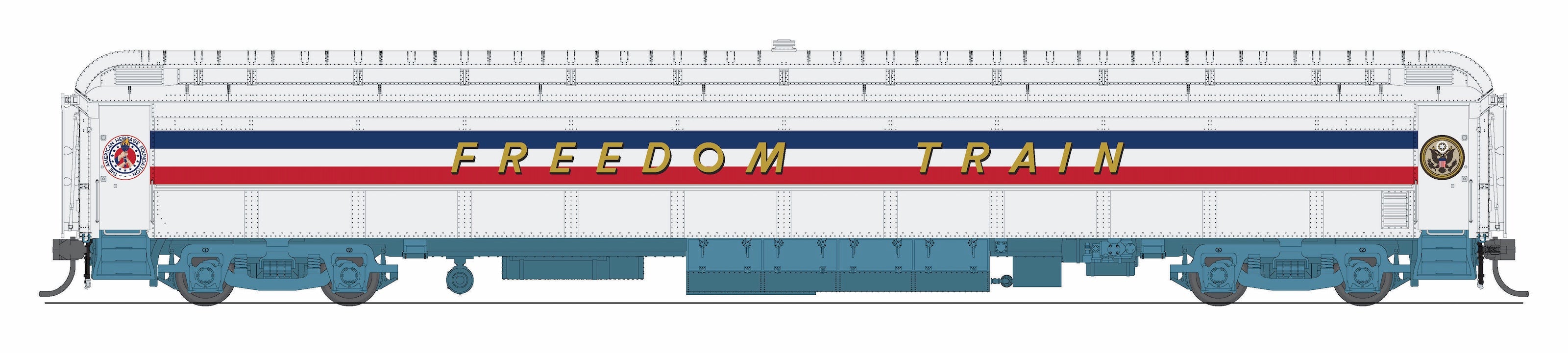 9734 1947 Freedom Train 80' Passenger Coach, 1947-1949, HO Scale