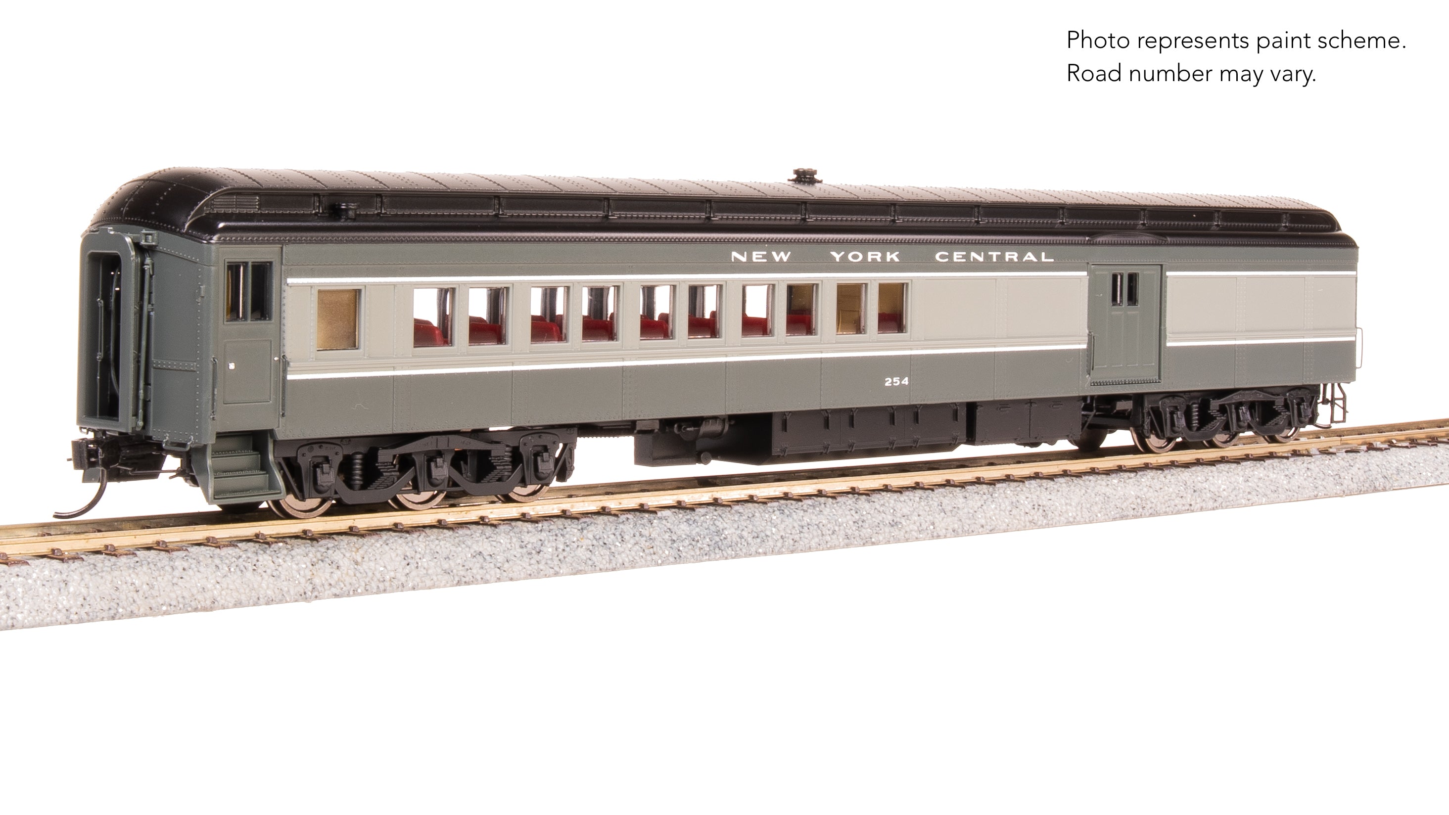 9743 NYC Baggage-Combine Car #254, Two-tone Gray, HO Scale