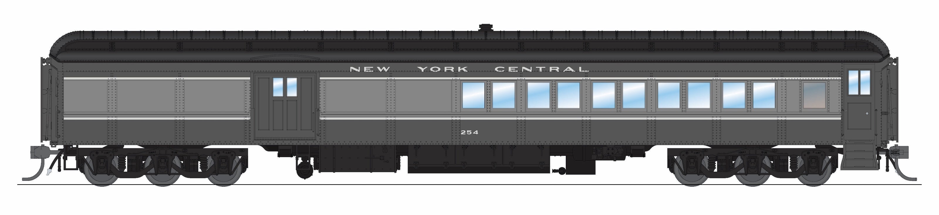 9743 NYC Baggage-Combine Car #254, Two-tone Gray, HO Scale