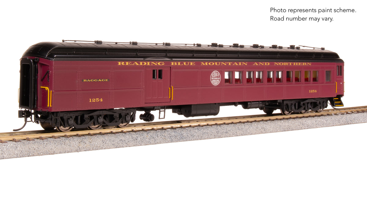 9744 RBMN Baggage-Combine Car #1254, Maroon Scheme, HO Scale
