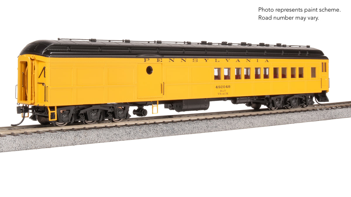 9749 PRR Maintenance of Way Baggage-Combine Car #492048, Yellow & Black, HO Scale