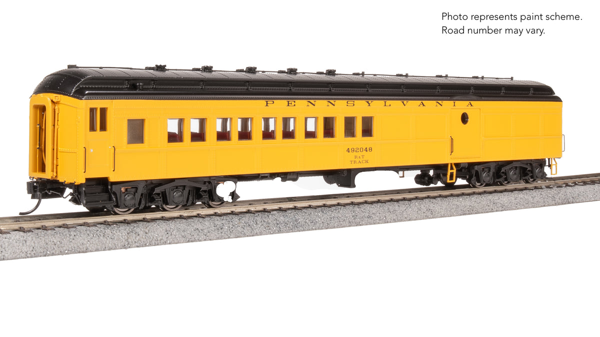 9749 PRR Maintenance of Way Baggage-Combine Car #492048, Yellow & Black, HO Scale