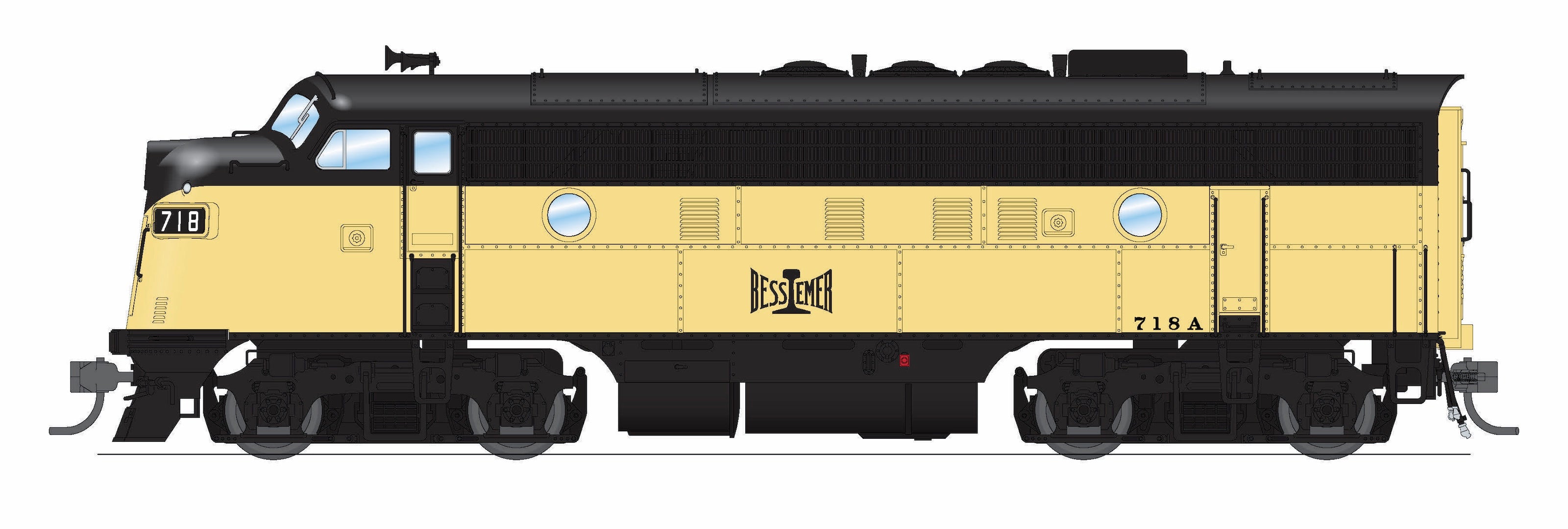 9756 EMD F7A/B, B&LE 718A / 718B, A-unit No-Sound / DCC-Ready, Unpowered B, HO (Hobby Express Exclusive)