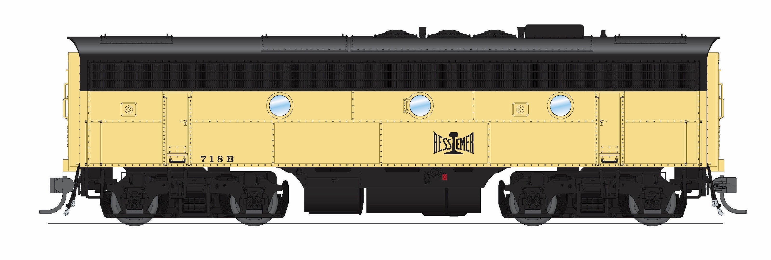 9756 EMD F7A/B, B&LE 718A / 718B, A-unit No-Sound / DCC-Ready, Unpowered B, HO (Hobby Express Exclusive)