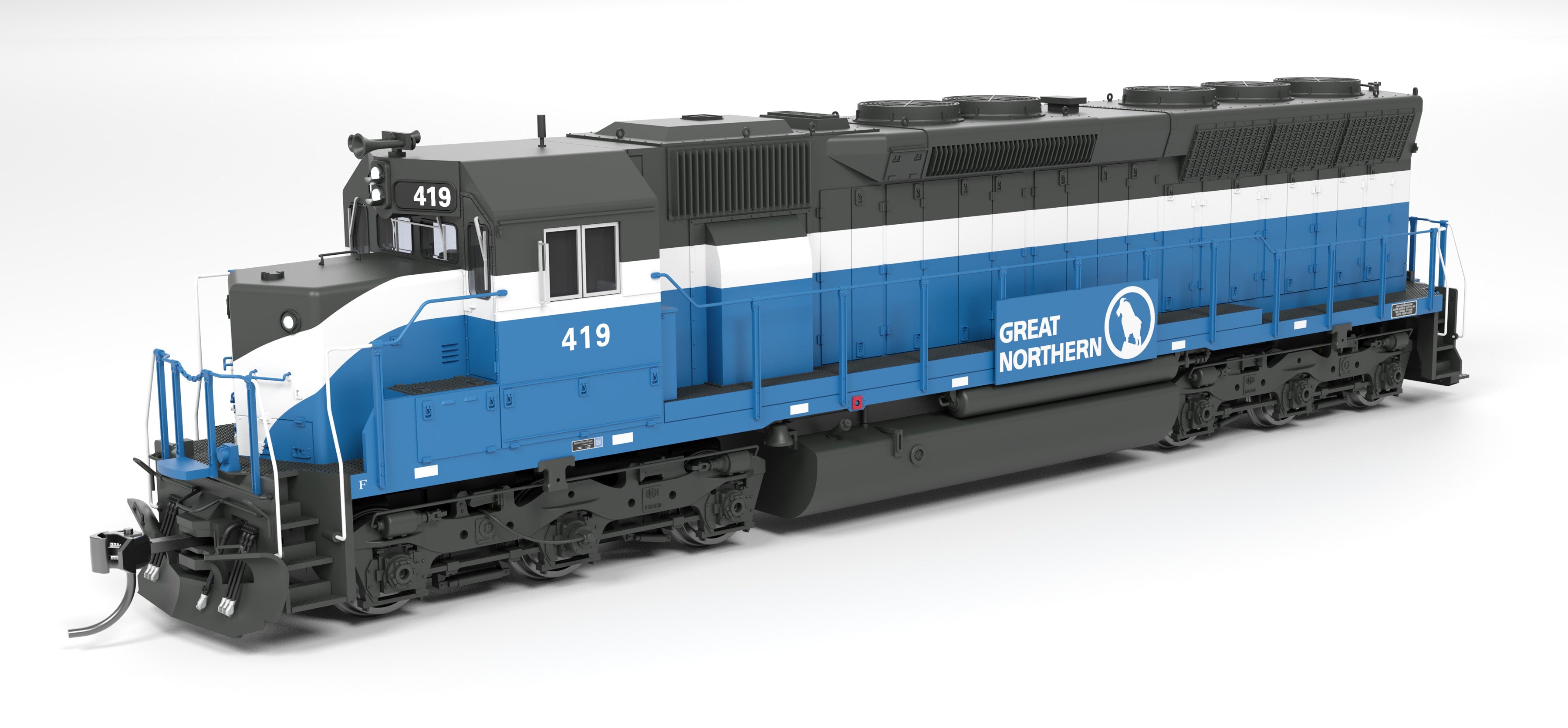 REFURBISHED R9803 EMD SD45, GN 424, Big Sky Blue, Paragon4 Sound/DC/DCC, HO