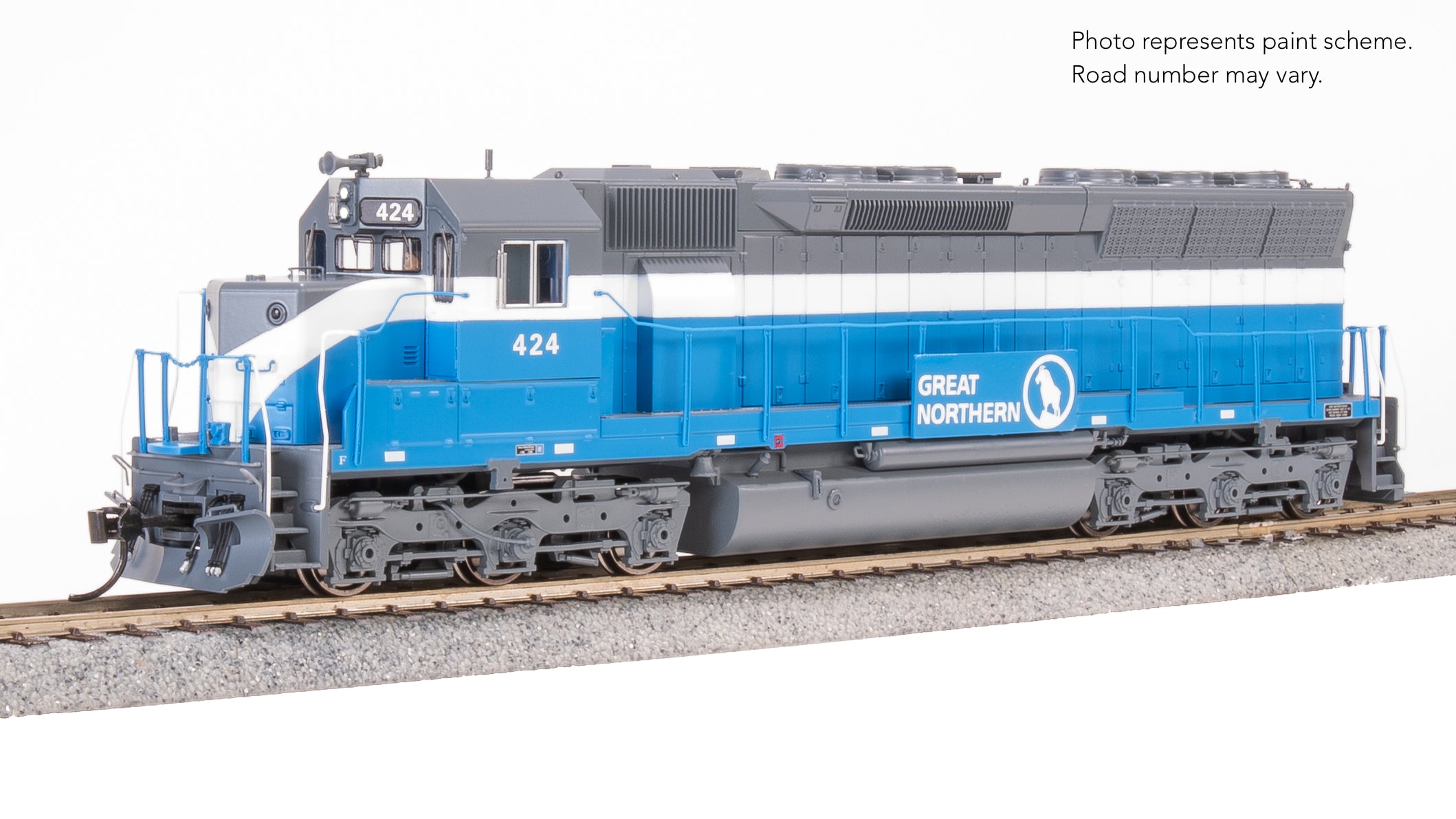 9803 EMD SD45, GN 424, Big Sky Blue, Paragon4 Sound/DC/DCC, HO