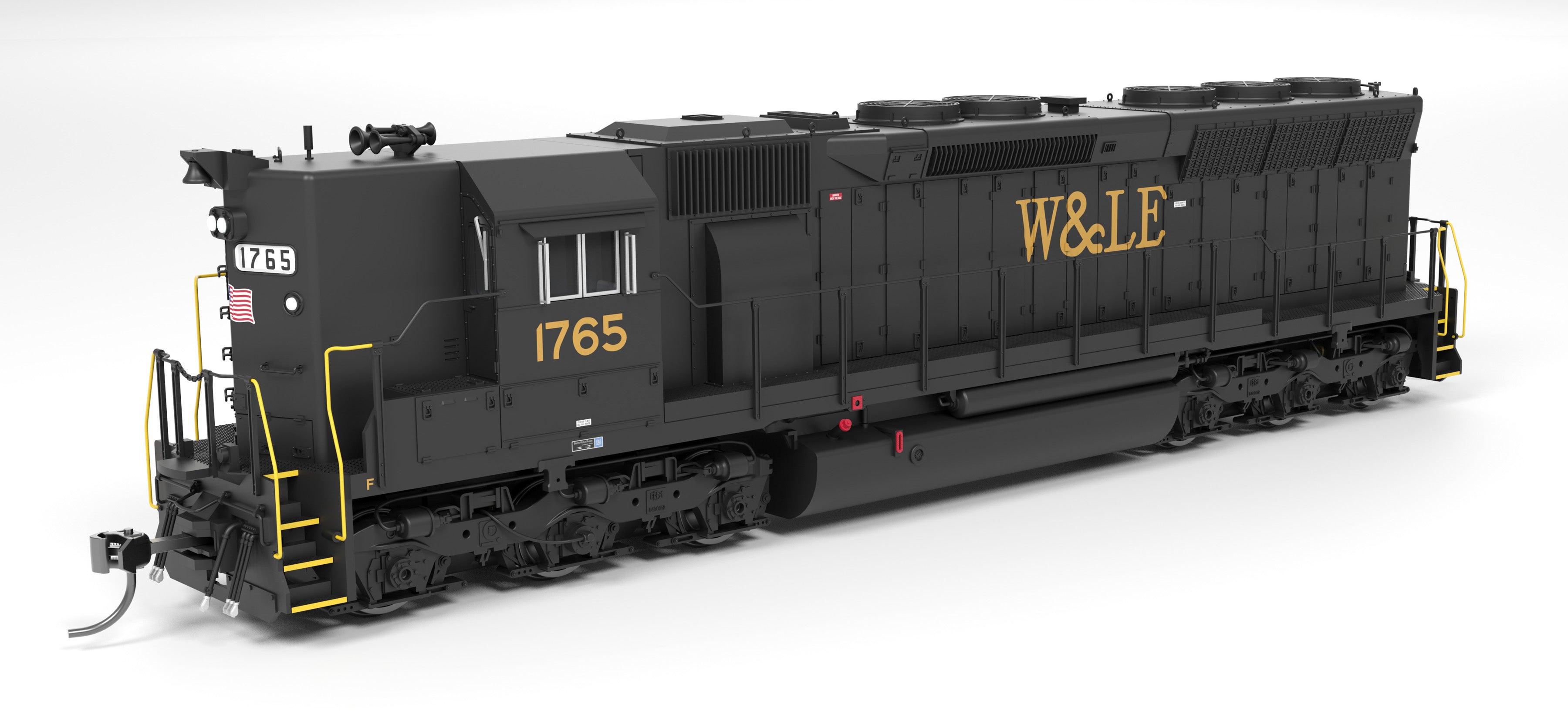 9795 EMD SD45, W&LE 1768, Early Scheme, Paragon4 Sound/DC/DCC, HO (Available from Hobbytyme Distributors)