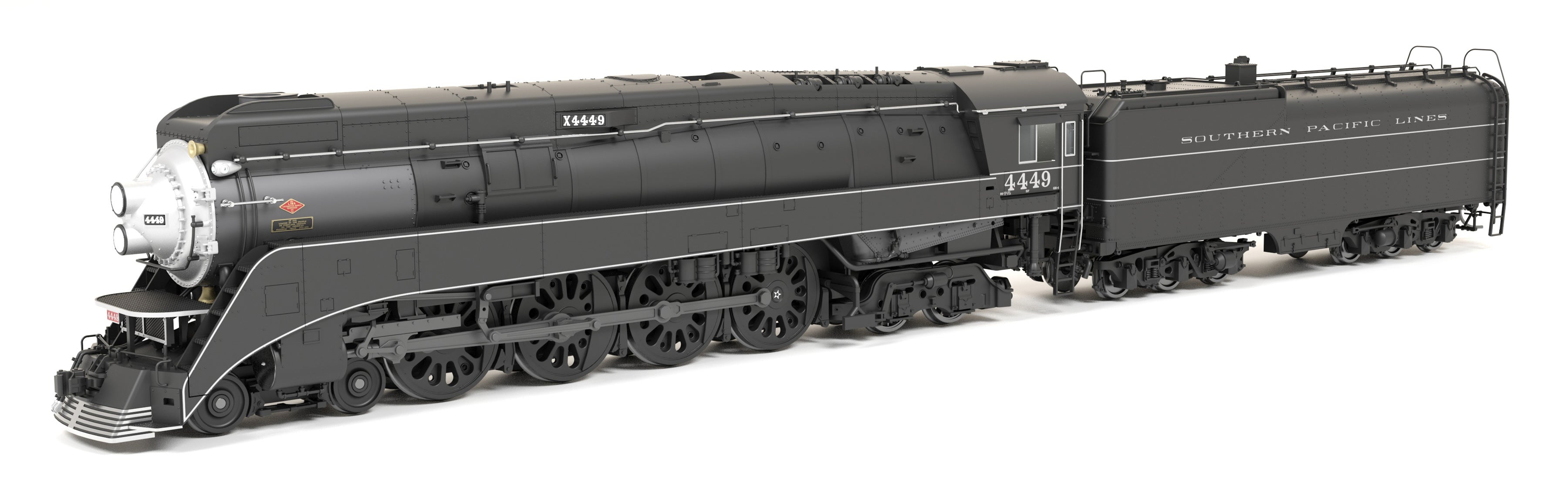 REFURBISHED R9843 Southern Pacific GS-4, #4449, 2001 Excursion, Black w/ Pinstripes, No-Sound / DCC-Ready, HO