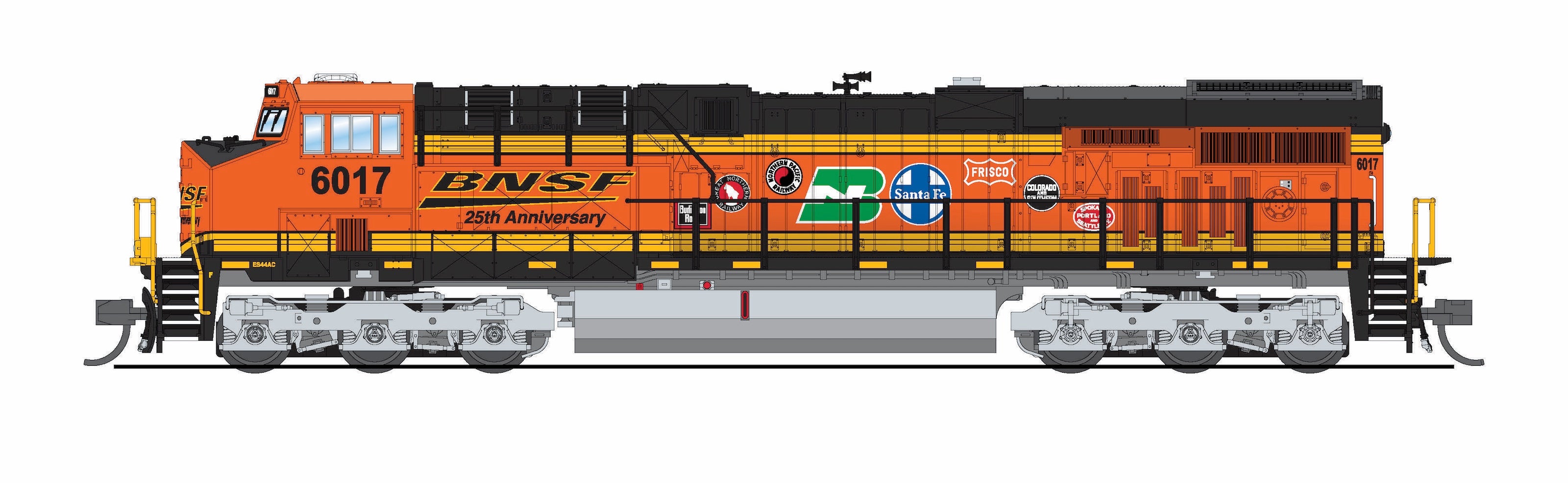 9881 GE ES44AC, BNSF 6017, 25th Anniversary, No-Sound / DCC-Ready, N